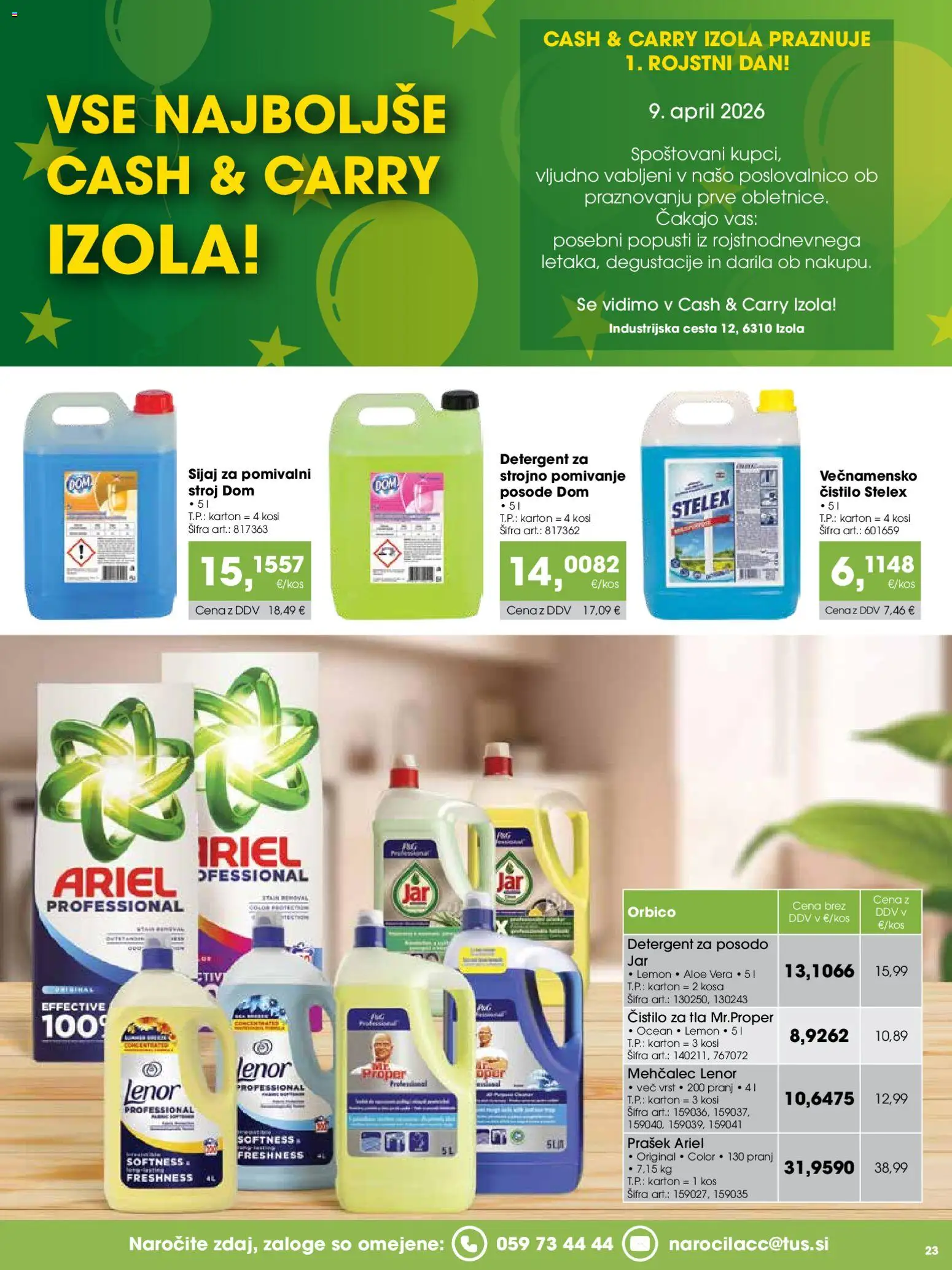 Novi Tuš katalog ponudbe – veljaven od 07.04.2026 | Stran: 23 | Izdelki: Prašek, Mehčalec, Kos, Detergent
