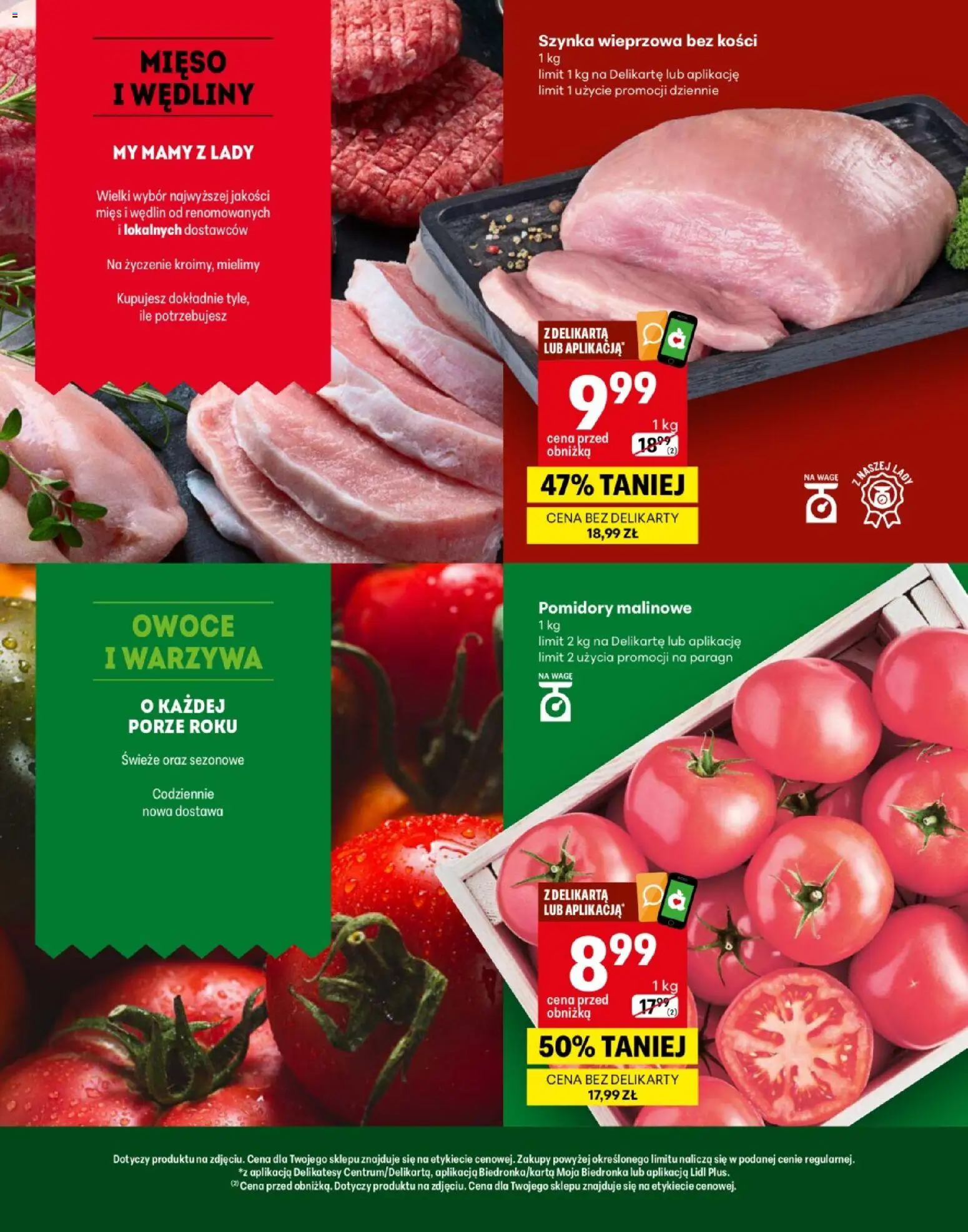Delikatesy Centrum gazetka - Limanowa Otwarcie od 12.03.2026 | Strona: 3 | Produkty: Pomidory malinowe, Wędliny, Pomidory, Owoce