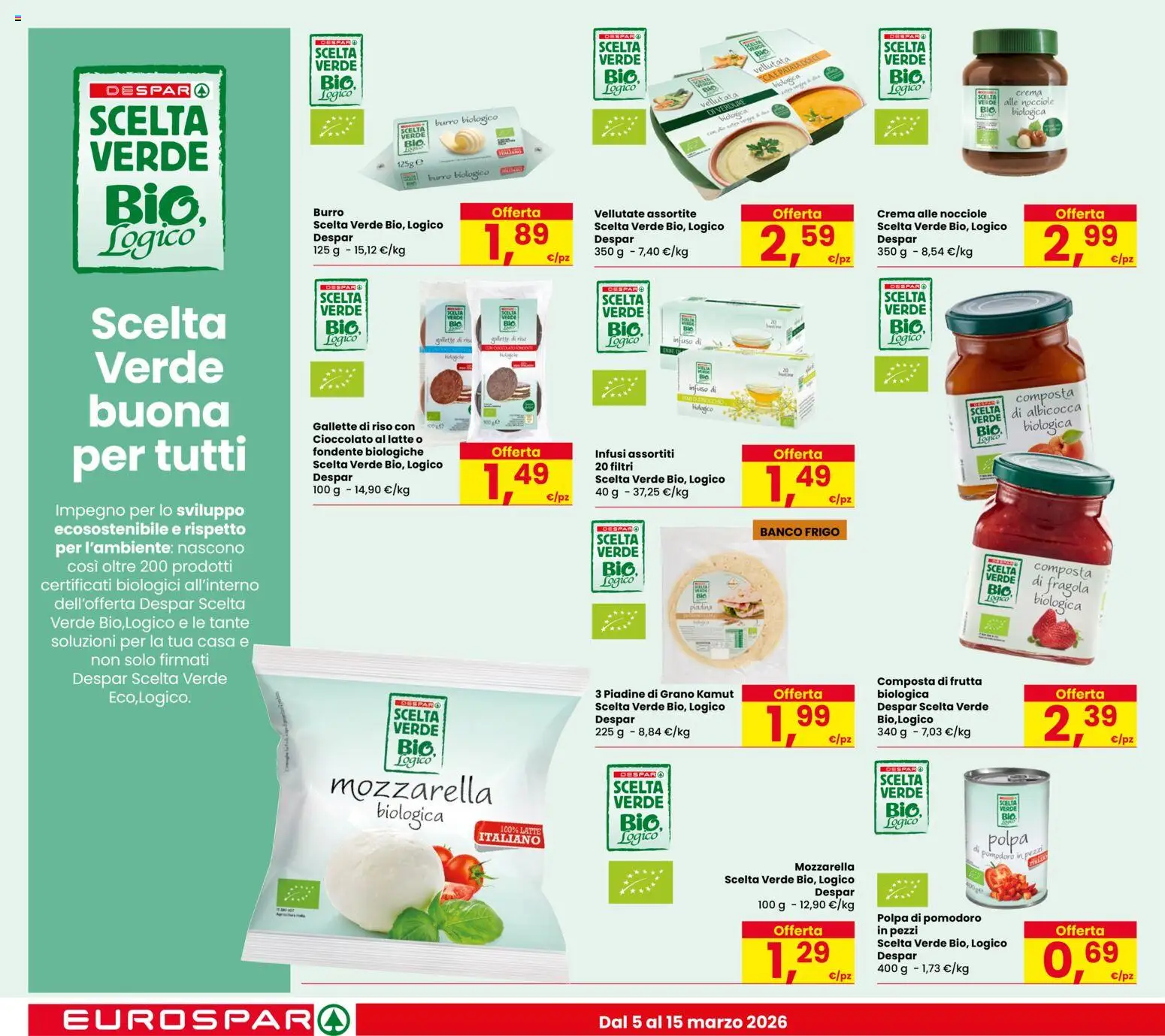 Volantino Despar del 05.03.2026 | Pagina: 10 | Prodotti: Riso, Frutta, Pomodoro, Composta di frutta