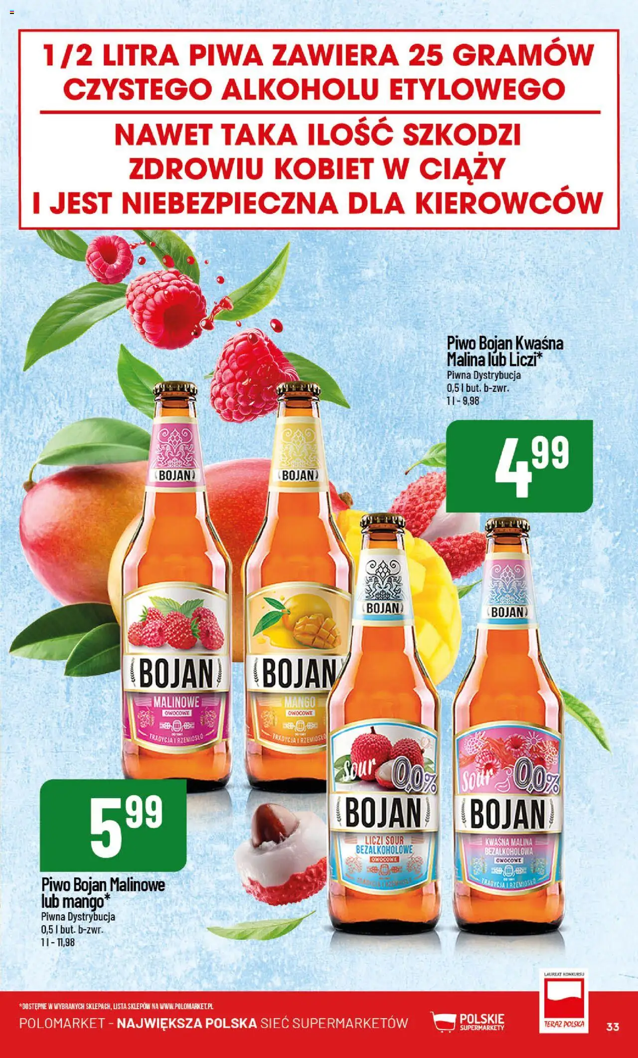 POLOmarket Gazetka - Nowości od 01.05.2025 | Strona: 33 | Produkty: Mango, Malina, Piwo