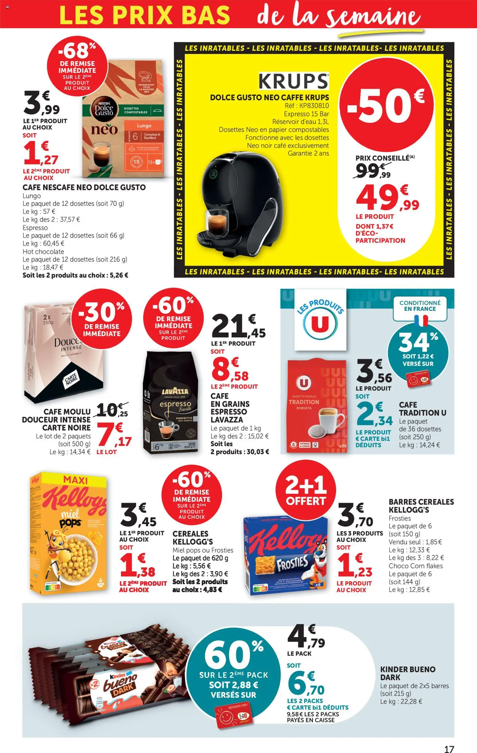 {H1} | Page: 17 | Produits: Dolce Gusto, Miel, Café, Céréales