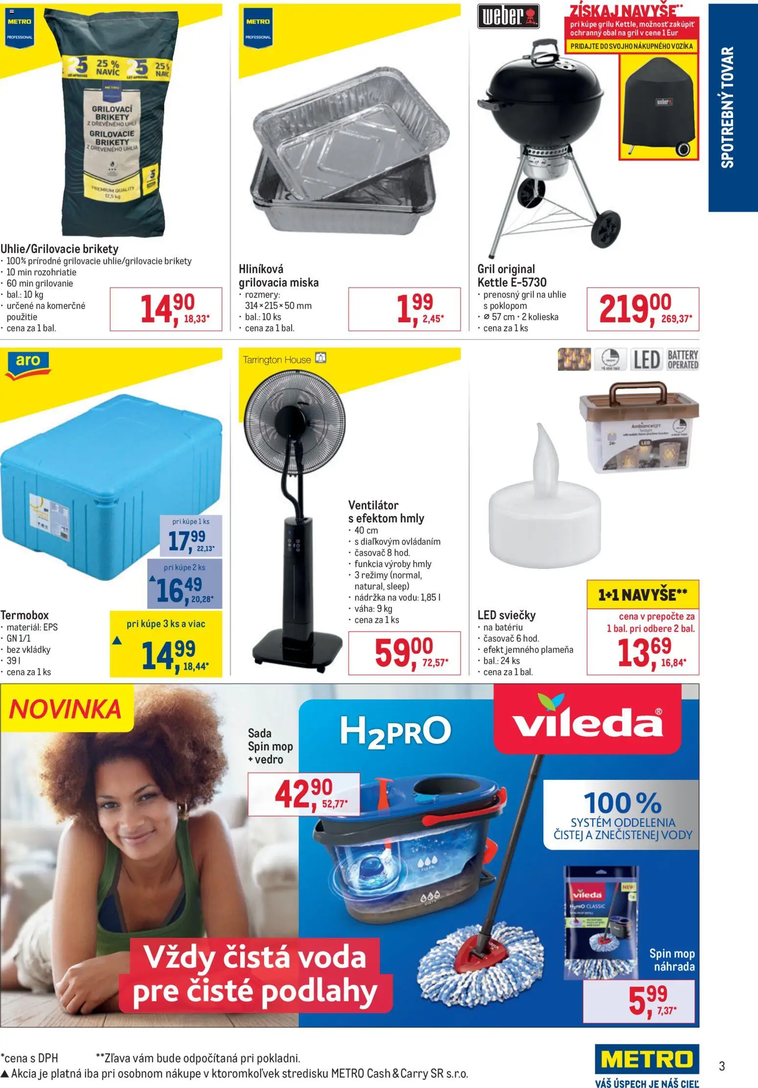 Nové Metro akcie – leták je platný od 11.03.2026 | Strana: 3 | Produkty: Gril, Ventilátor, Váha