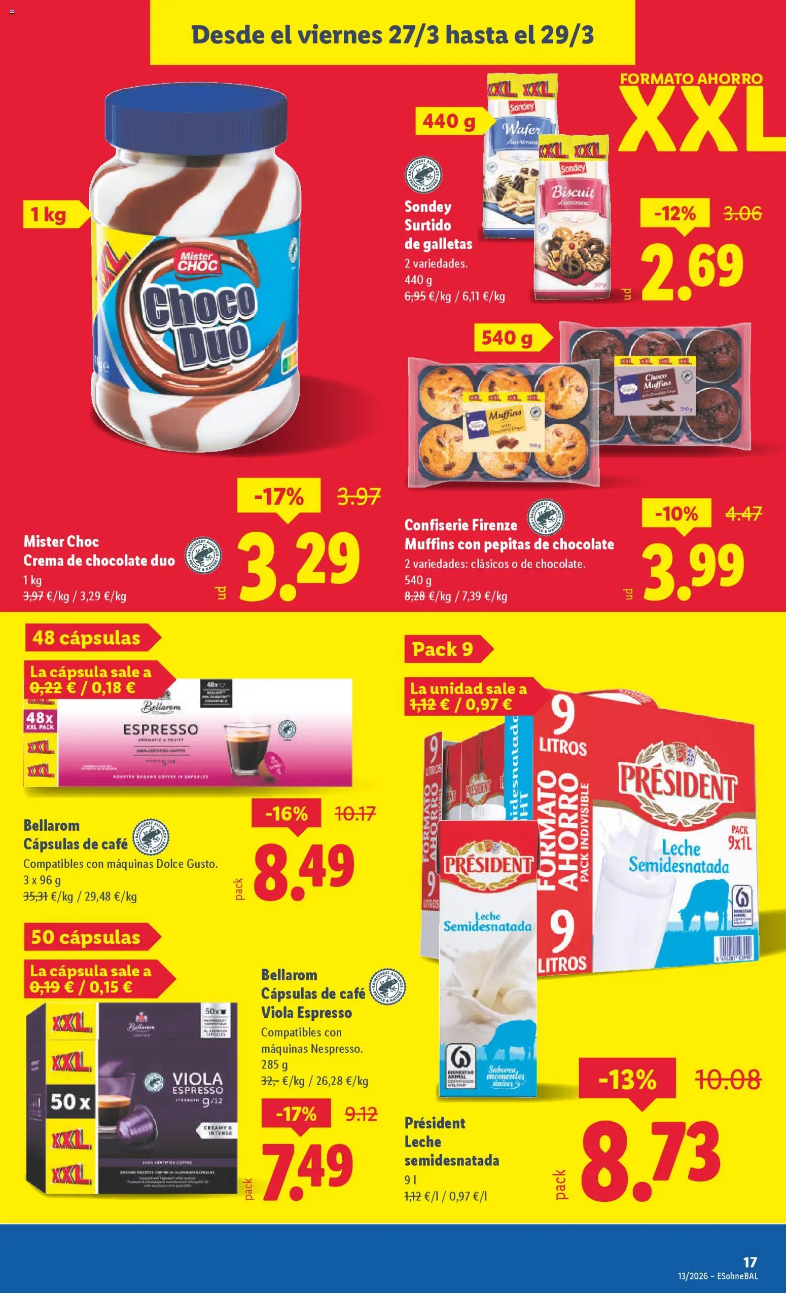 Lidl folleto │ válido desde el 23.03.2026 | Página: 25 | Productos: Café, Chocolate, Crema, Galletas