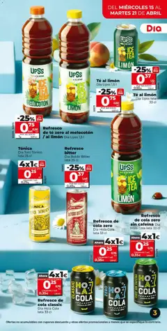 Vista previa Té al limón Dia Upss 1,5 l, Té al limón Dia Upss 1,5 l válido desde el 15.04.2026 | Página: 3