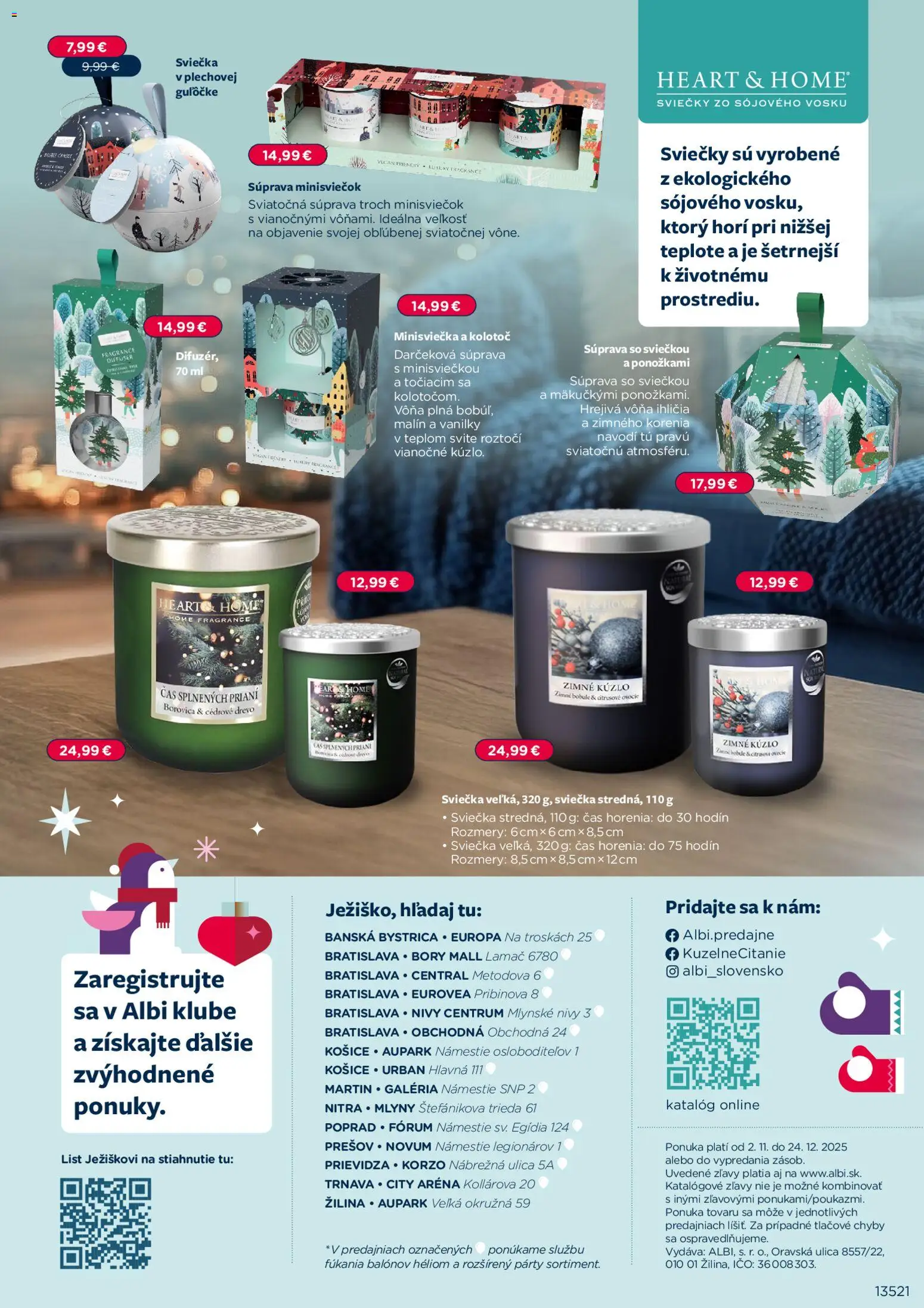 Nové Albi akcie – leták je platný od 02.11.2025 | Strana: 24 | Produkty: Sviečky, Ovocie