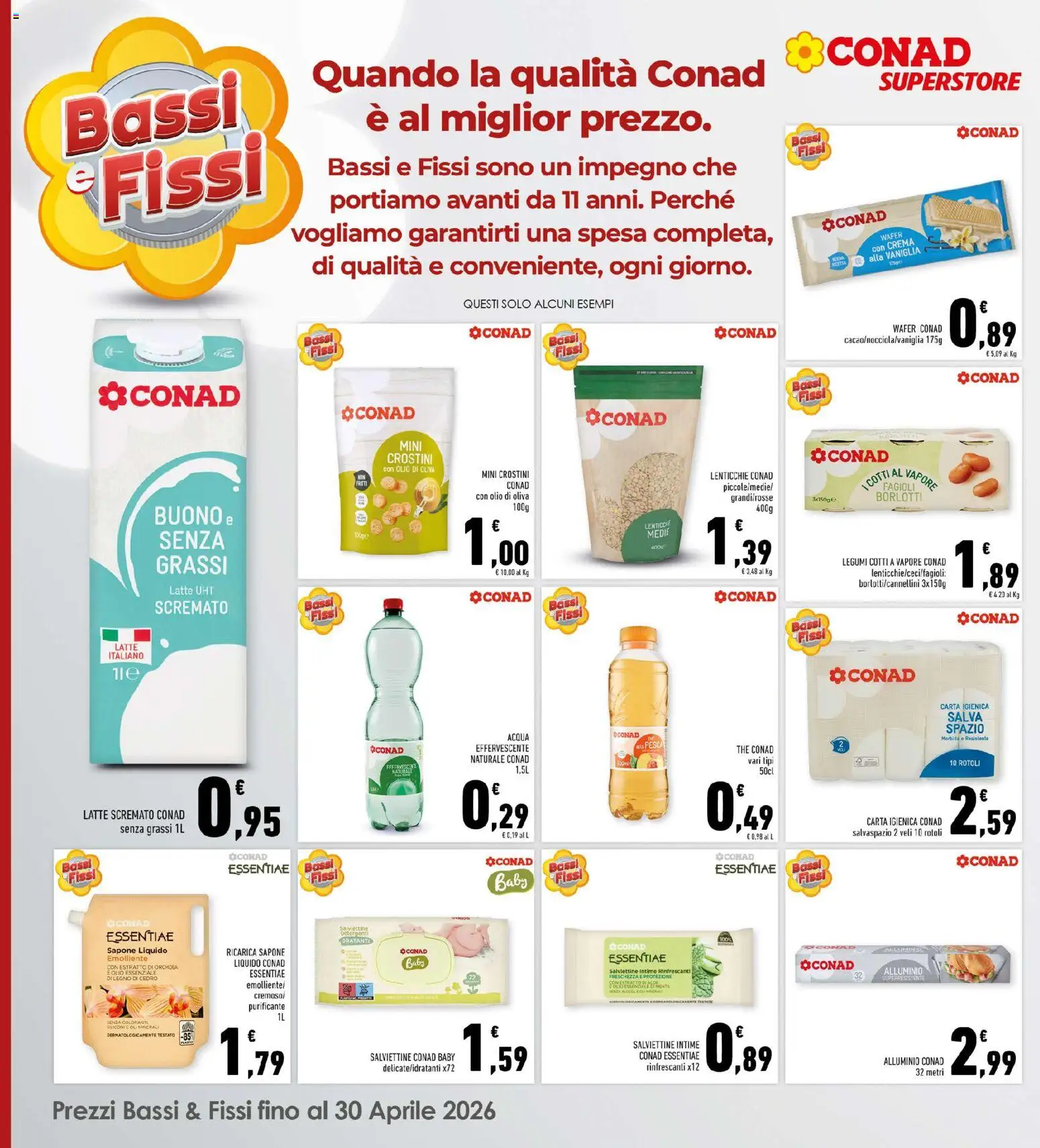 Volantino Conad del 02.01.2026 | Pagina: 22 | Prodotti: Legumi, Latte, Olio, Alluminio
