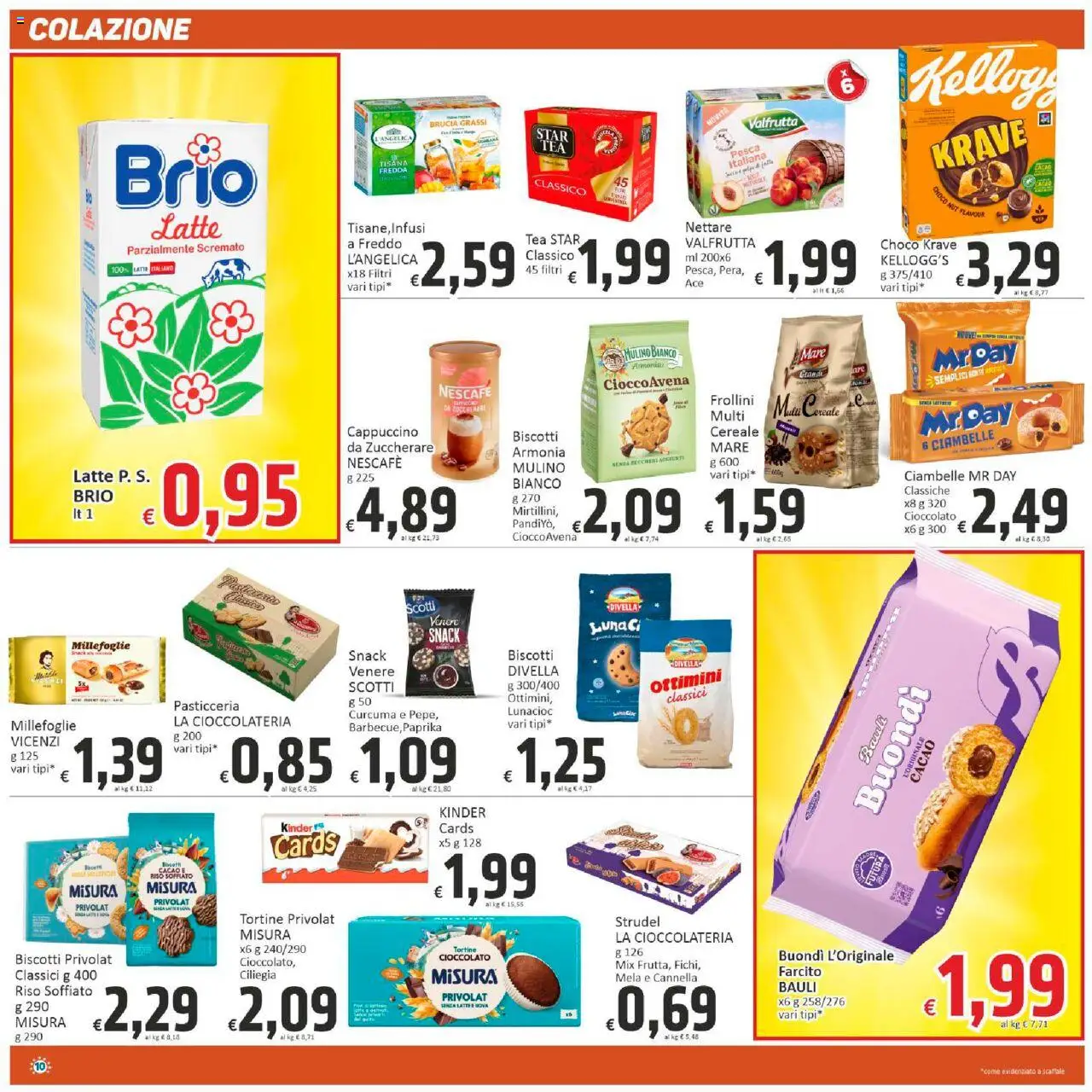 Volantino Paghi Poco del 29.08.2025 | Pagina: 10 | Prodotti: Ciambelle, Biscotti, Scaffale, Cacao