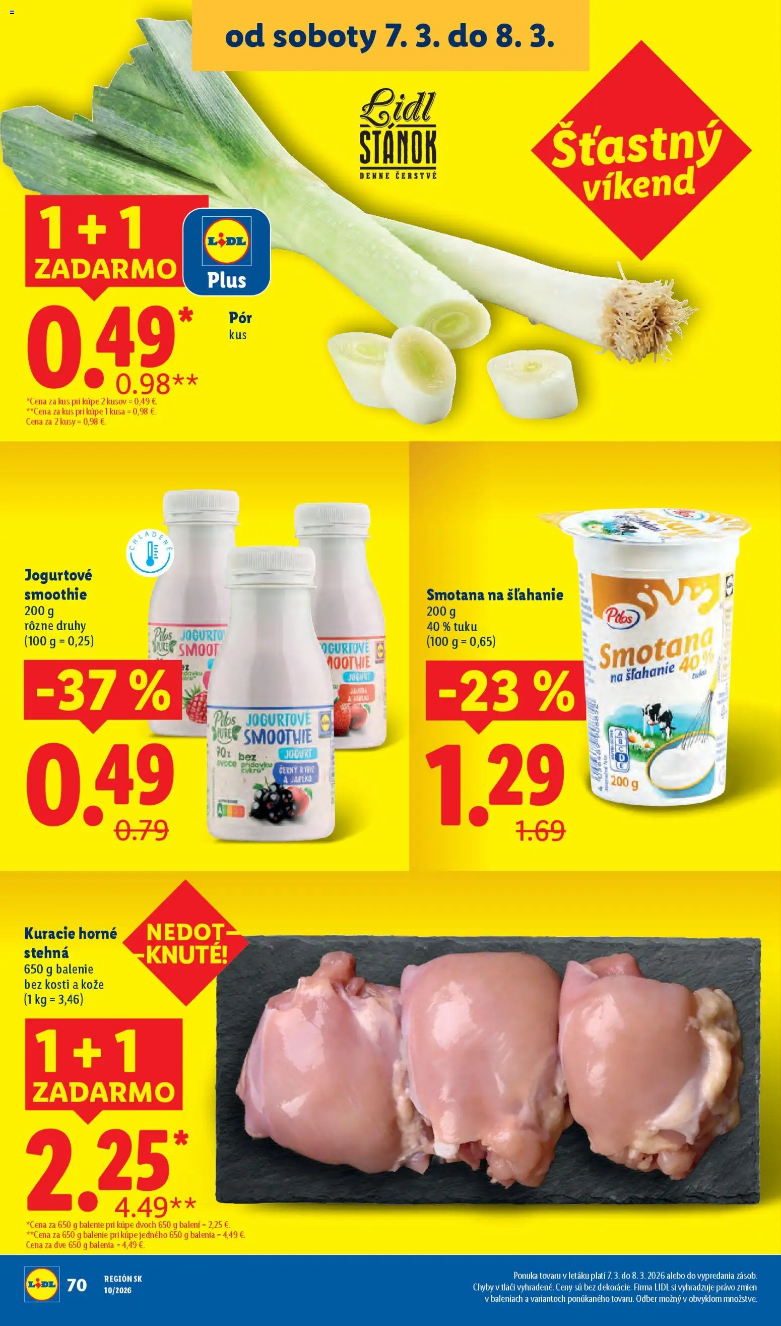 Nové Lidl akcie – leták je platný od 05.03.2026 | Strana: 40 | Produkty: Jogurt, Smotana, Smotana na šľahanie