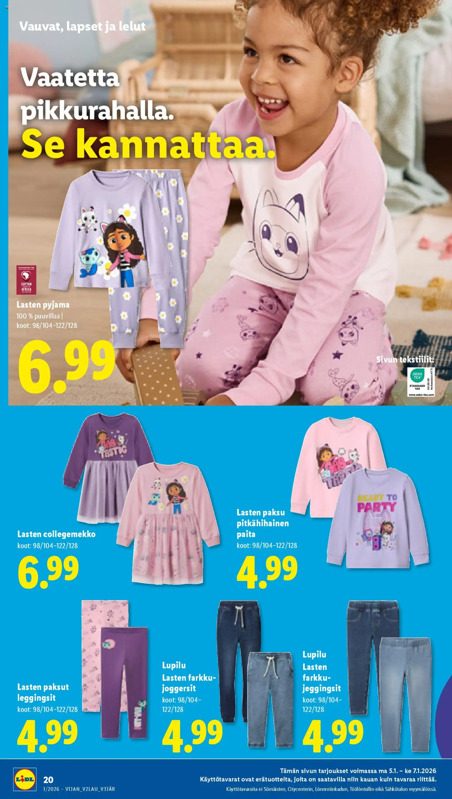 Lidl tarjoukset - Helsinki – voimassa 01.01.2026 alkaen | Sivu: 26 | Tuotteet: Paita, Pyjama, Leggingsit