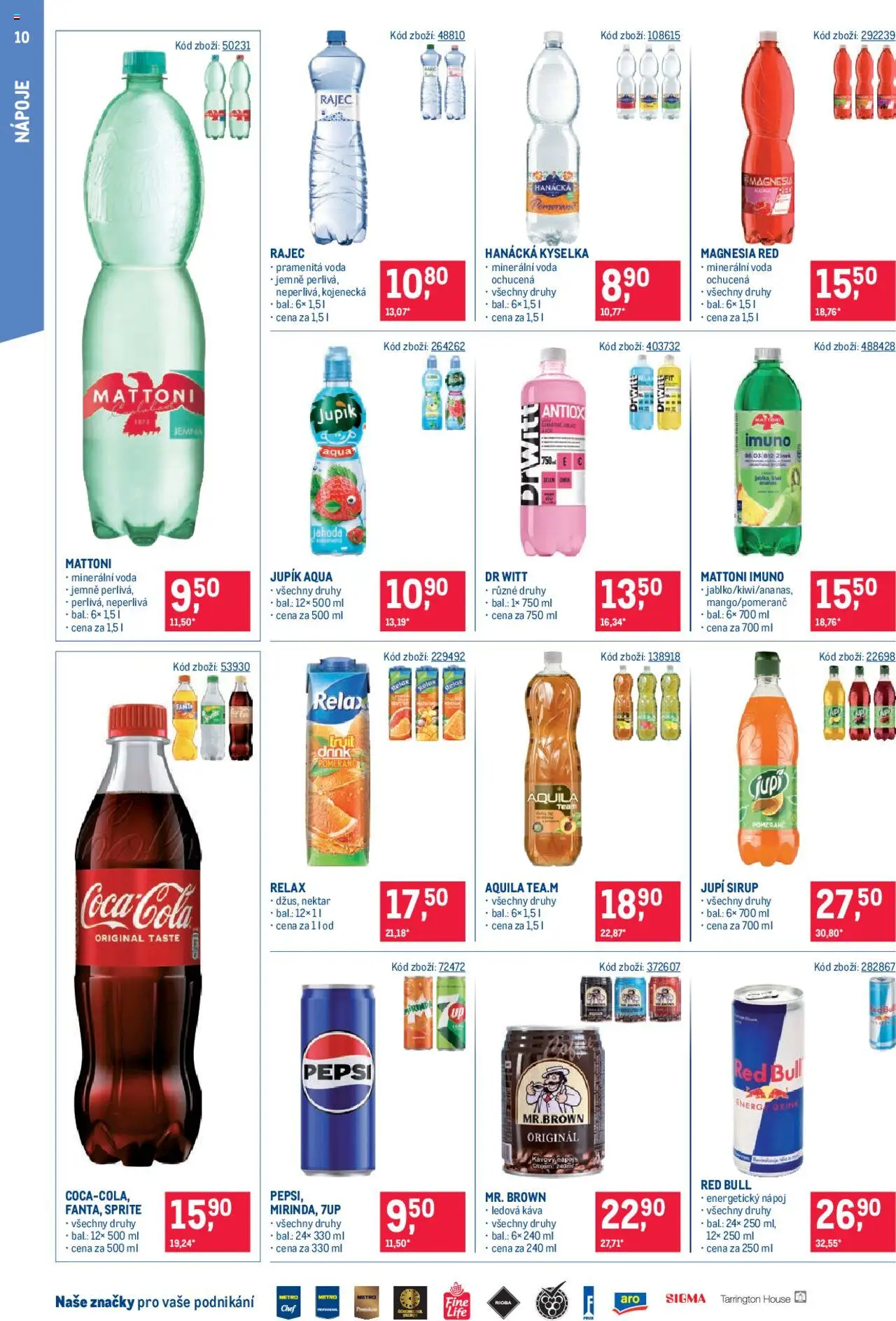 Makro leták - Maloobchod od 10.09.2025 | Strana: 10 | Produkty: Ledová káva, Káva, Pepsi, Aquila