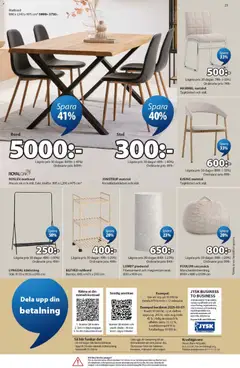 JYSK erbjudanden - Förhandsvisning av reklamblad från butik JYSK aktuell från 27.04.2026 | Sida: 23 | Produkter: Klädstång, Bänk, Piedestal, Bord