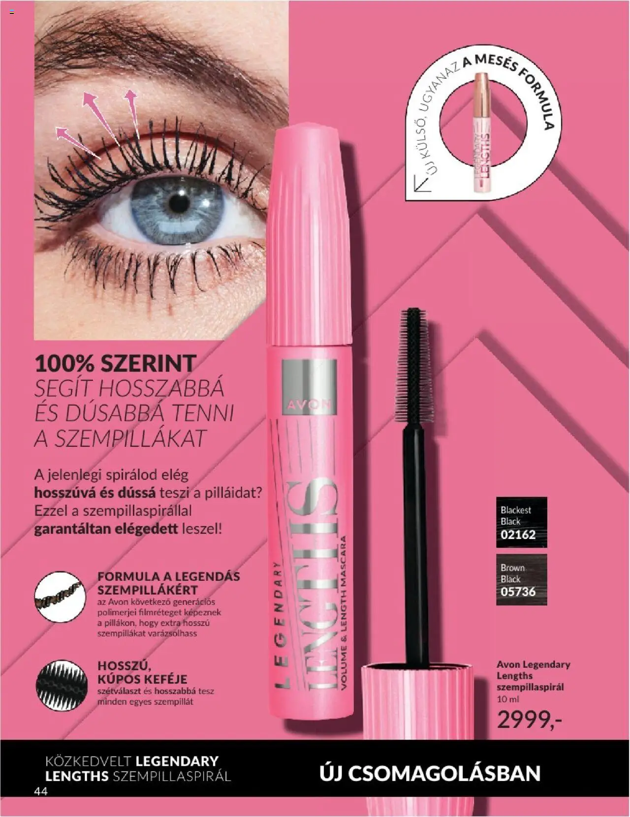 Avon akciós ujság - amely érvényes a következő dátumtól: 01.07.2025 | Oldal: 44 | Termékek: Szempillaspirál
