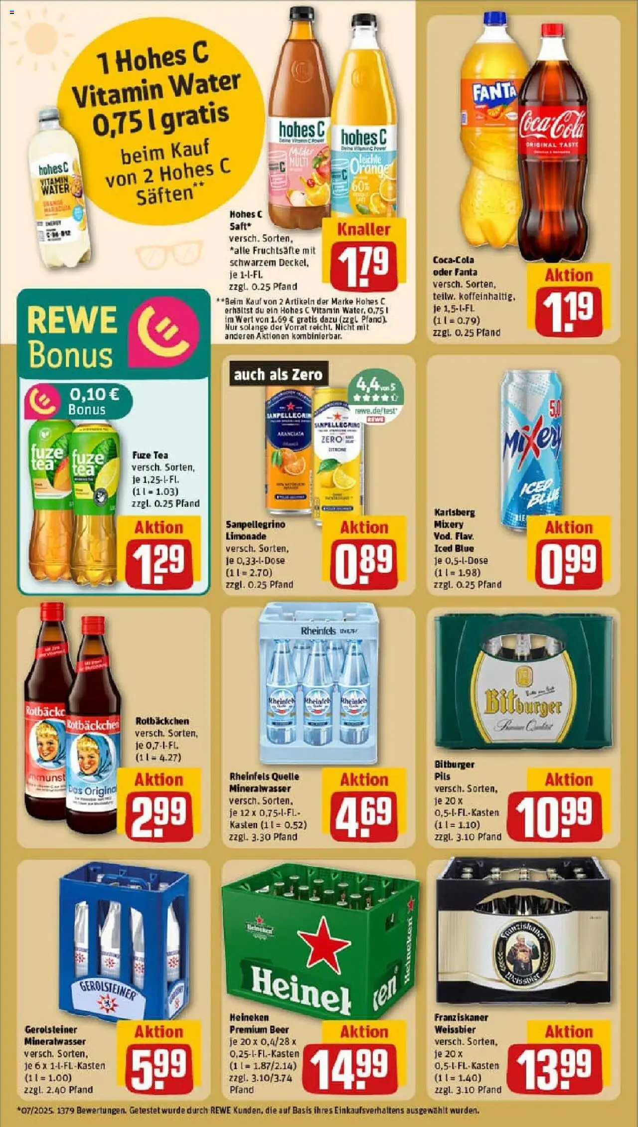 Rewe prospekt Erkrath / Unterfeldhaus	 - gültig ab dem 24.08.2025 | Seite: 18 | Produkte: Pils, Heineken, Hohes c, Gerolsteiner