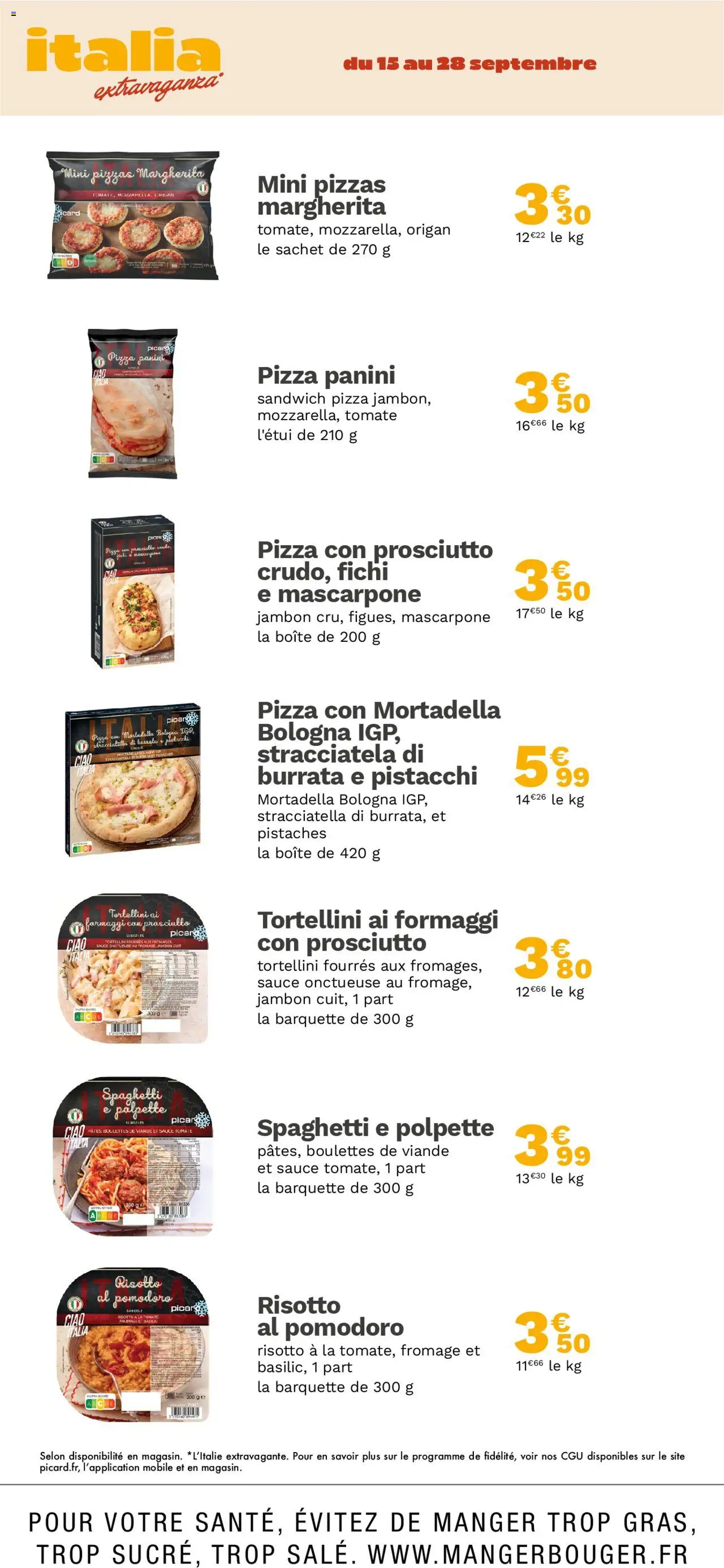  | Page: 4 | Produits: Panini, Spaghetti, Fromage, Pizza