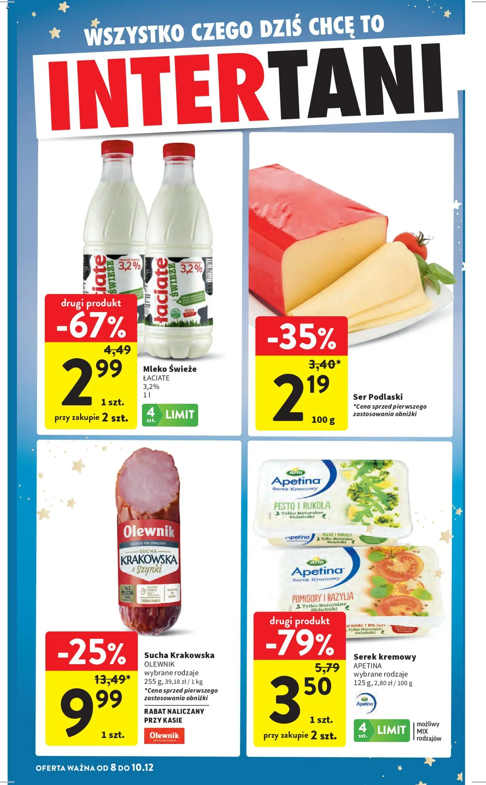 Intermarche Gazetka od 04.12.2025 | Strona: 58 | Produkty: Serek, Rukola, Bazylia, Mleko