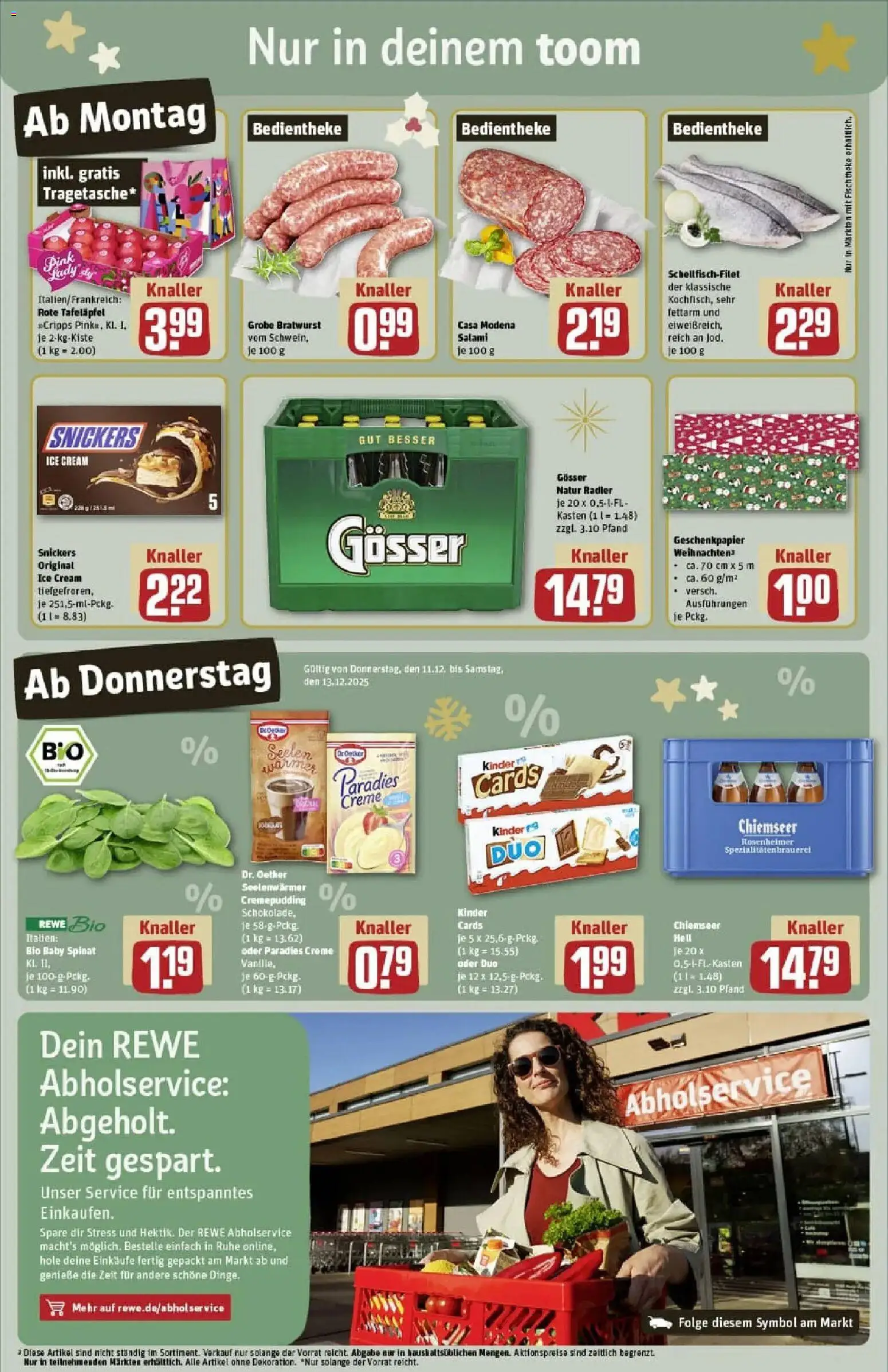 Rewe prospekt Herne	 – gültig ab 07.12.2025 | Seite: 3 | Produkte: Bratwurst, Pudding, Snickers, Salami