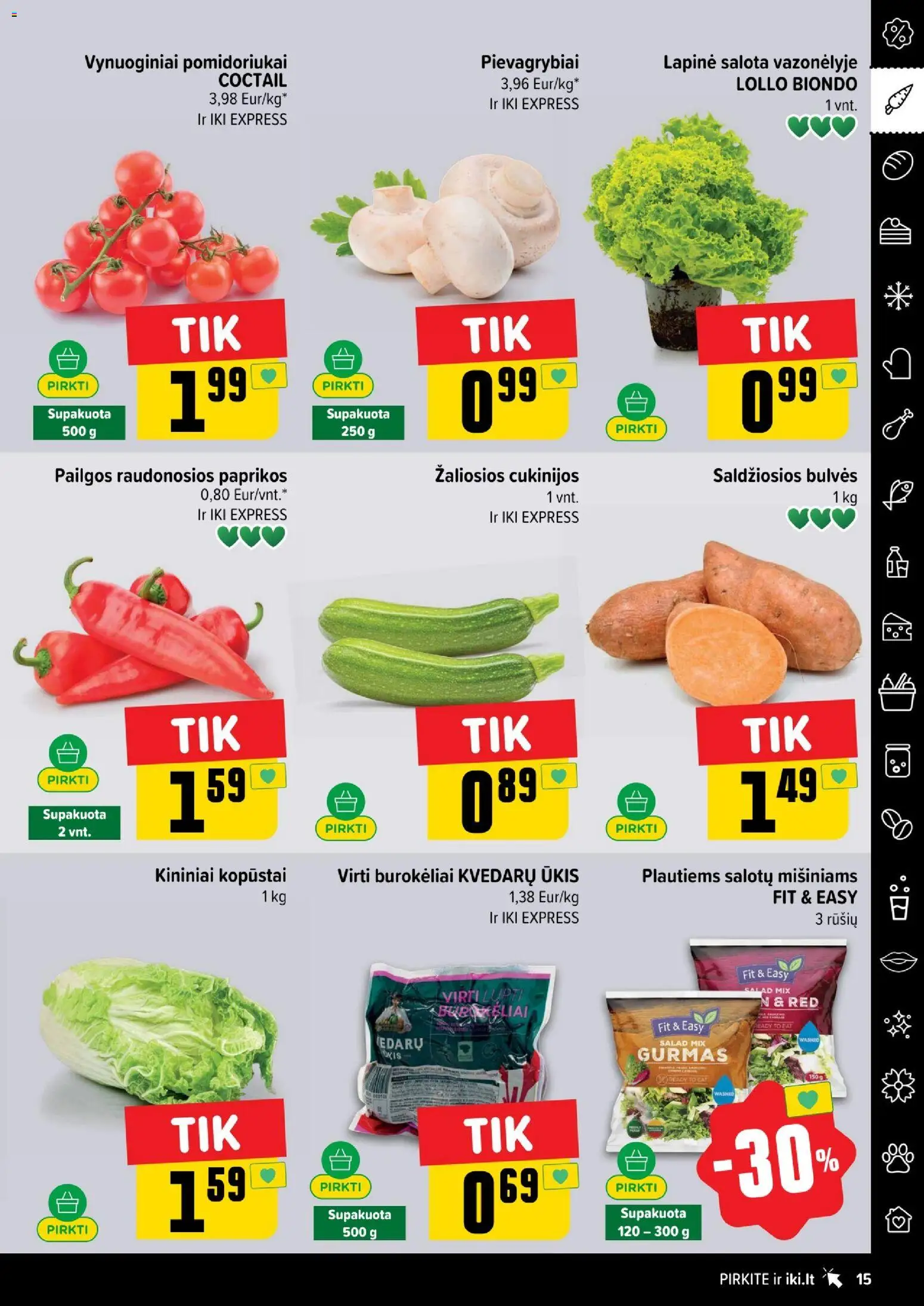 IKI akcijos nuo 24.11.2025 | Puslapis: 15 | Prekių: Salota, Pievagrybiai, Bulvės