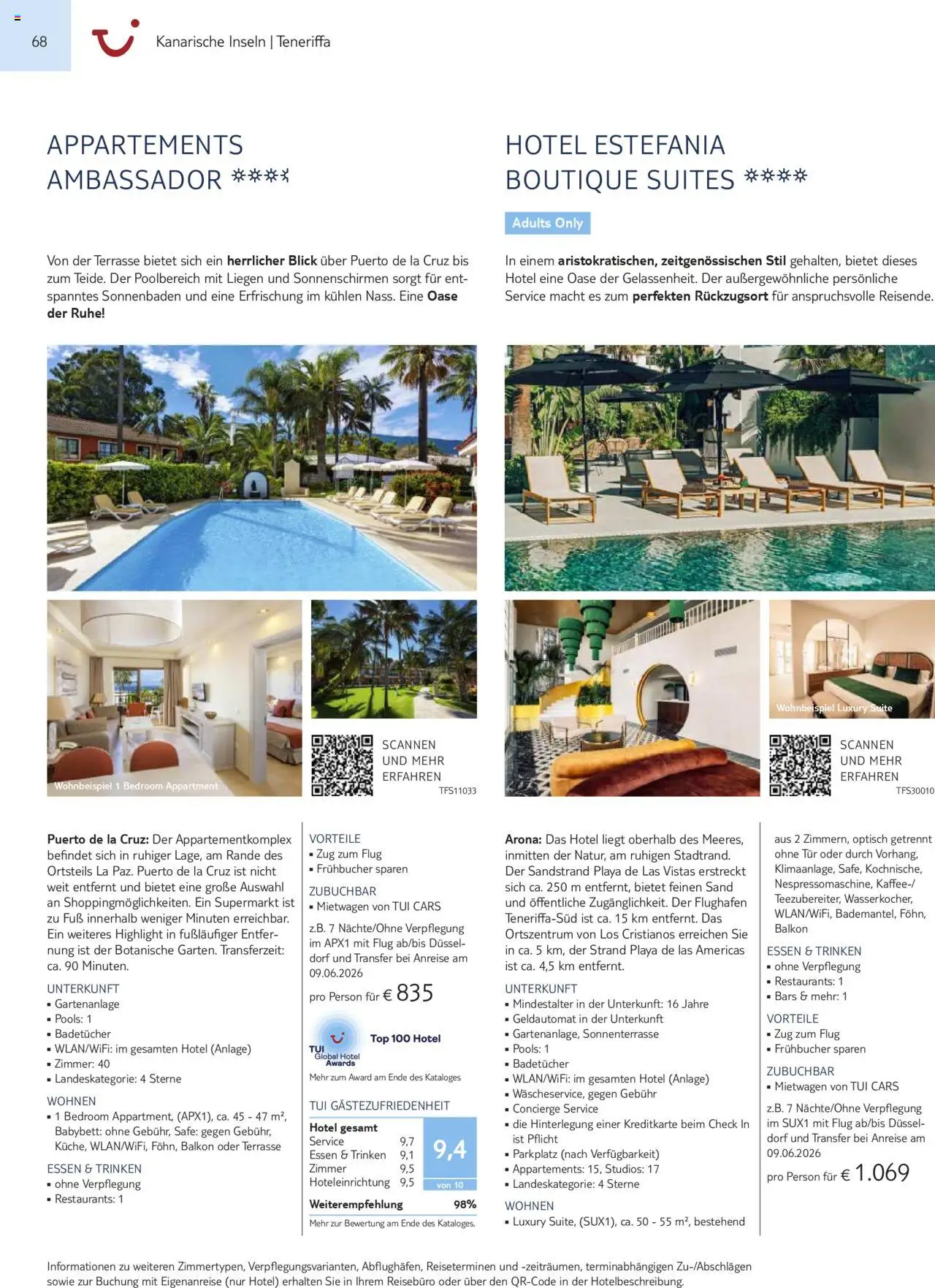 TUI Prospekt Kanaren, Kapverden & Senegal 2025/26	  – gültig ab 01.11.2025 | Seite: 68 | Produkte: Top, Babybett, Tür