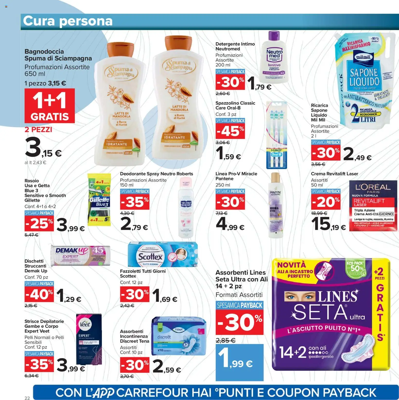 Volantino Carrefour del 02.12.2025 | Pagina: 22 | Prodotti: Crema, Sapone, Latte, Burro