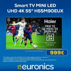 Anteprima del volantino Euronics Smart TV Mini LED catalogo valido a partire dal 20.08.2025