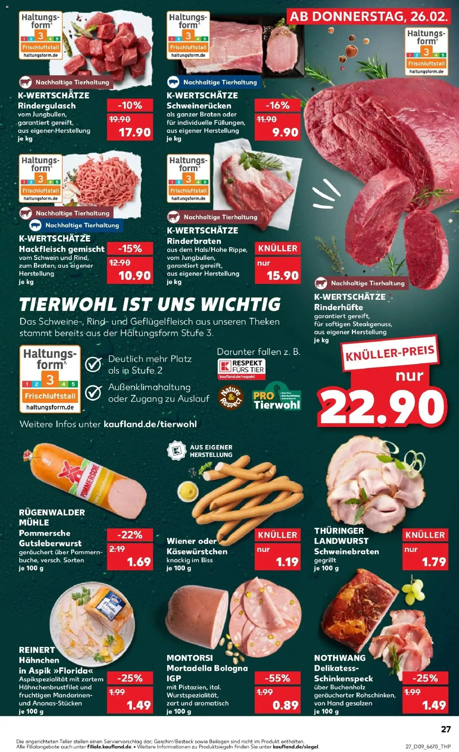 Kaufland prospekt Düsseldorf	 – gültig ab 26.02.2026 | Seite: 27 | Produkte: Mühle, Hahnchen, Mandarinen, Hackfleisch