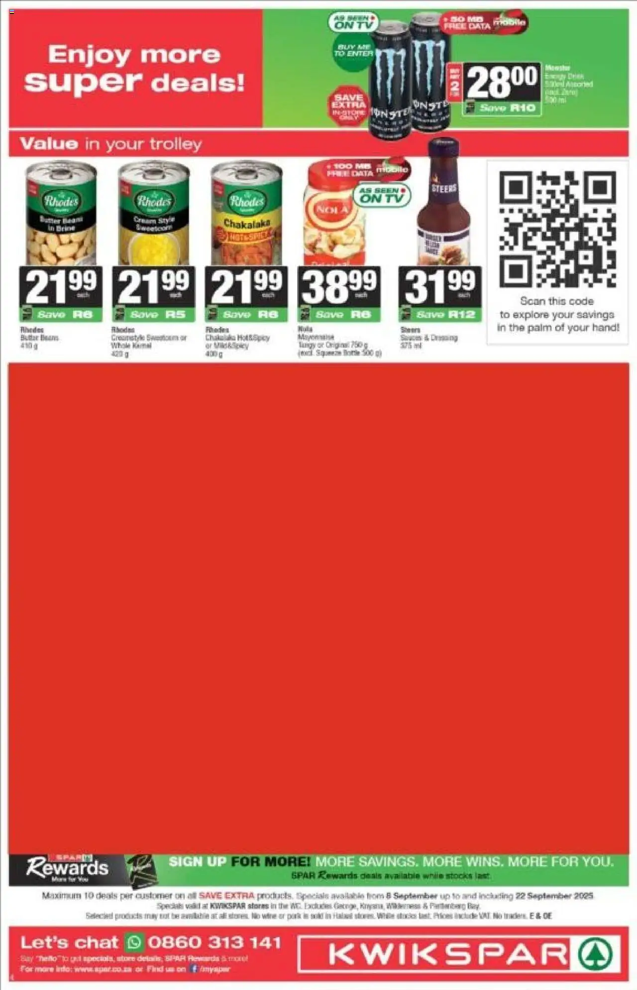 New KWIKSPAR catalogue – valid from 08.09.2025 | Page: 4 | Products: Wine, Pork, Cream