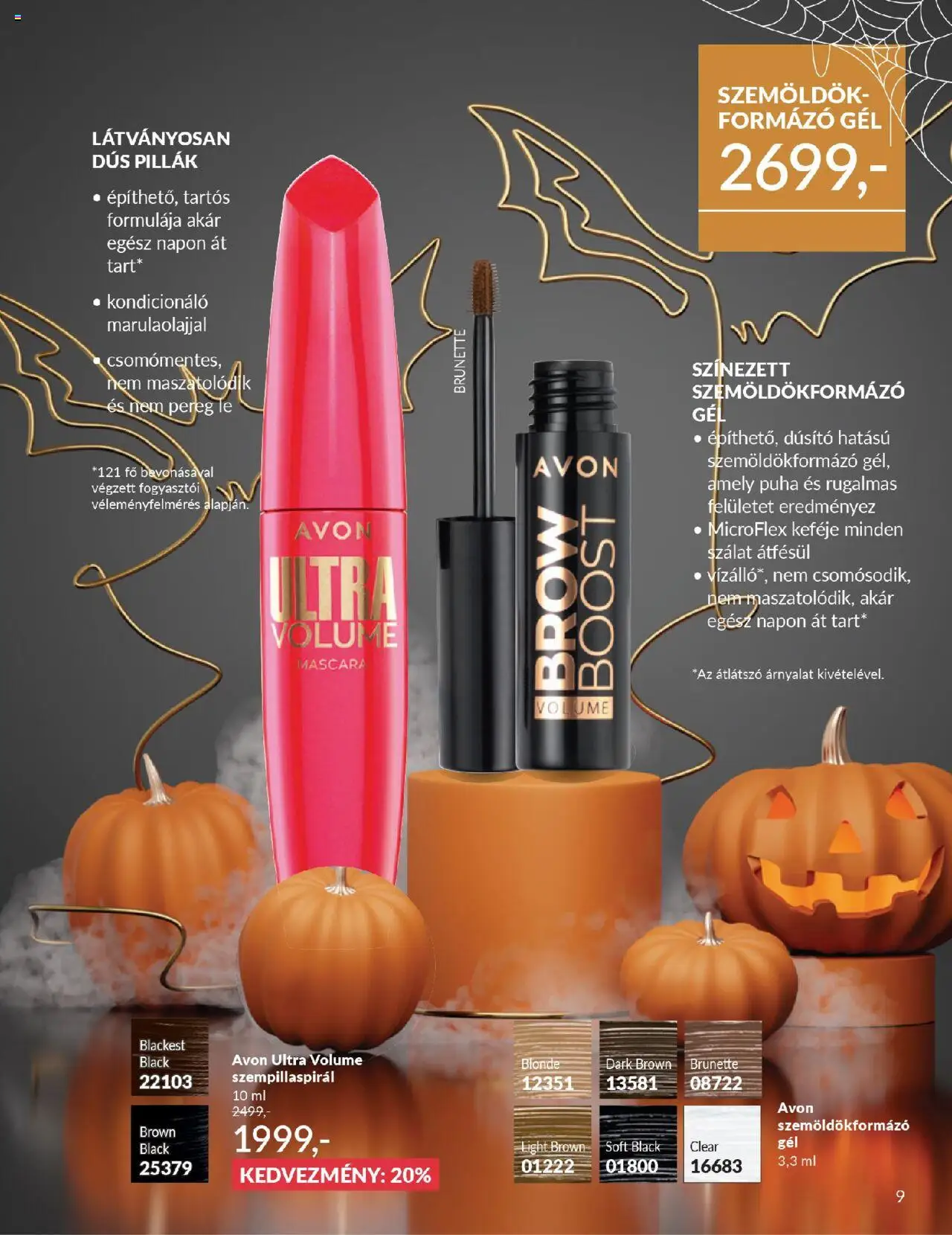 Avon akciós ujság - amely érvényes a következő dátumtól: 01.10.2025 | Oldal: 9 | Termékek: Szempillaspirál, Kondicionáló
