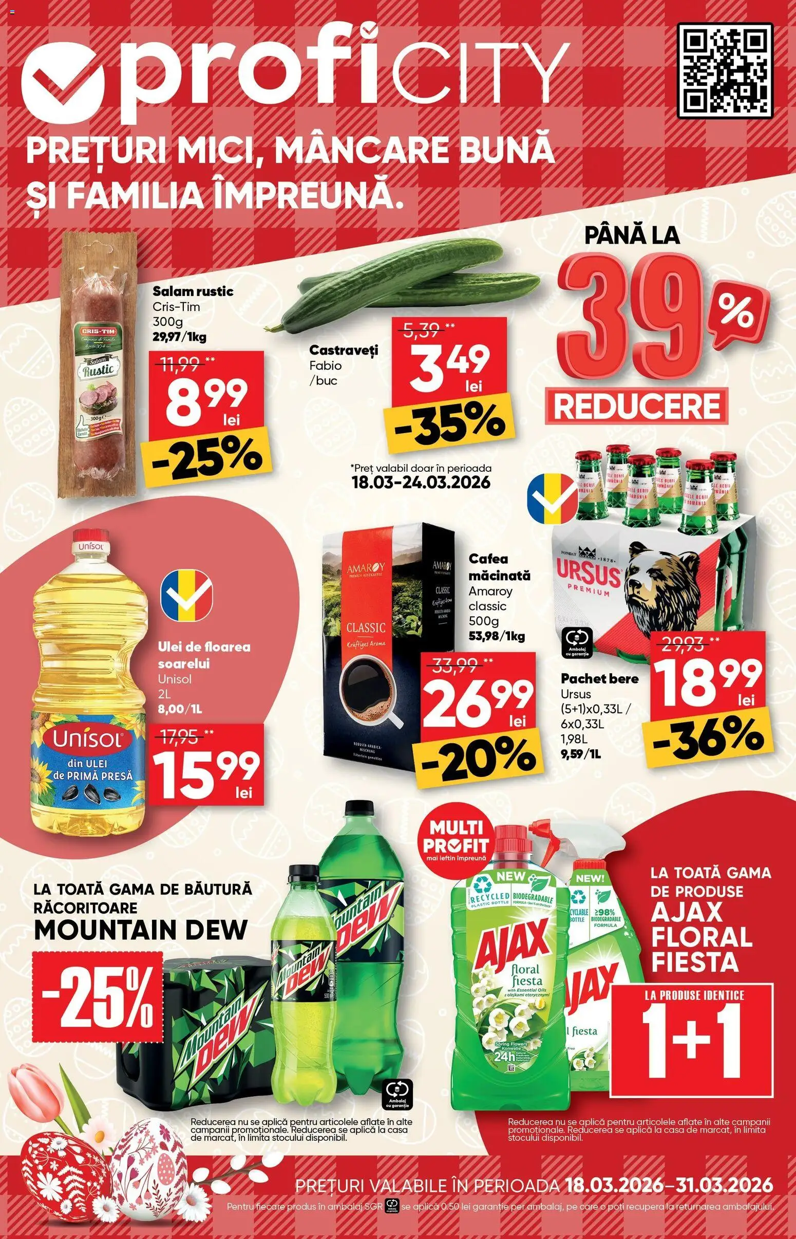 Noul catalog Profi – valabil de la 18.03.2026 | Pagină: 1 | Produse: Presă, Salam, Bere, Castraveți