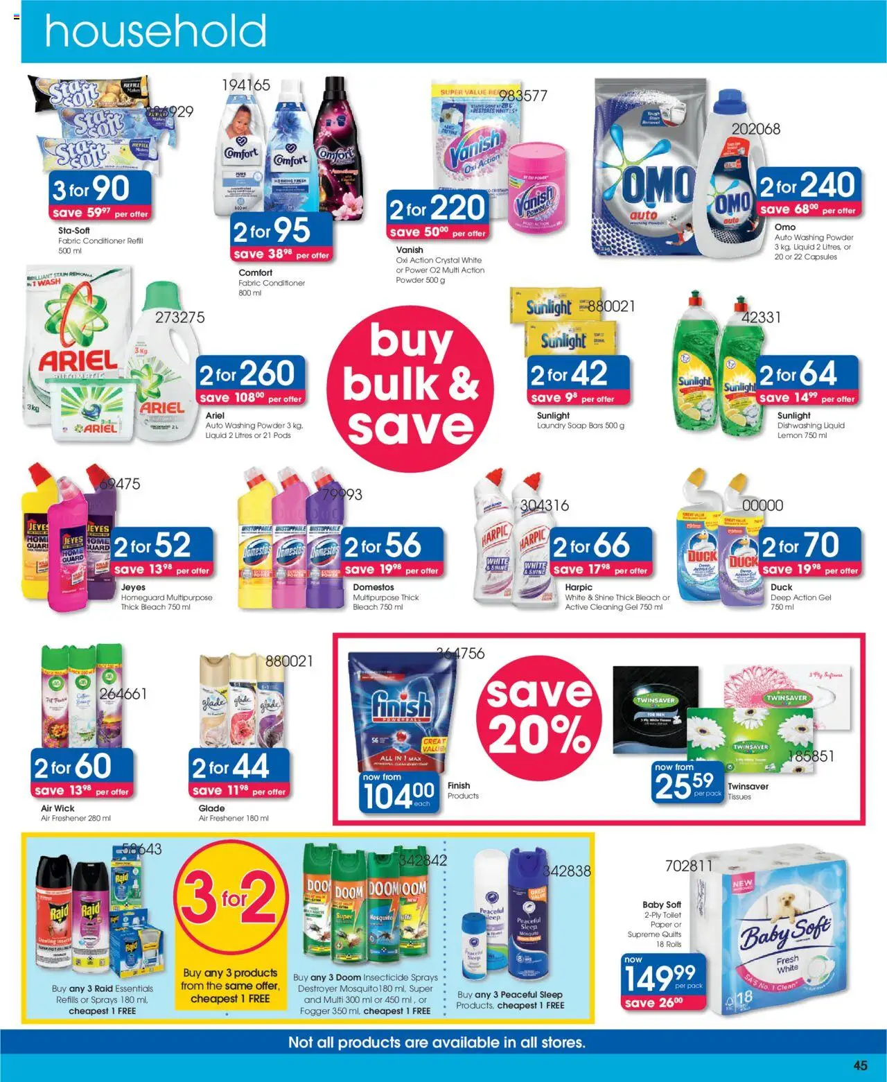 New Clicks catalogue – valid from 23.09.2025 | Page: 45 | Products: Toilet, Conditioner, Paper, Lemon