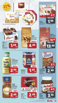 Famila Nordwest Prospekt 	 ab 27.10.2025 gültig | Seite: 22 | Produkte: Merci, Kaffee, Creme, Lindt