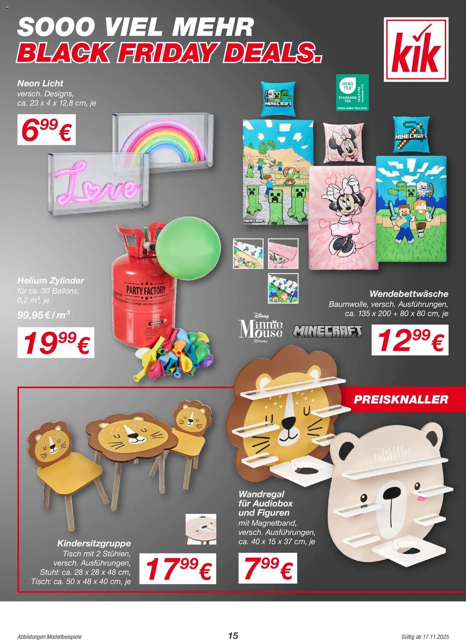 Kik Prospekt 	 – gültig ab 17.11.2025 | Seite: 15 | Produkte: Wandregal, Tisch, Stuhl, Pane