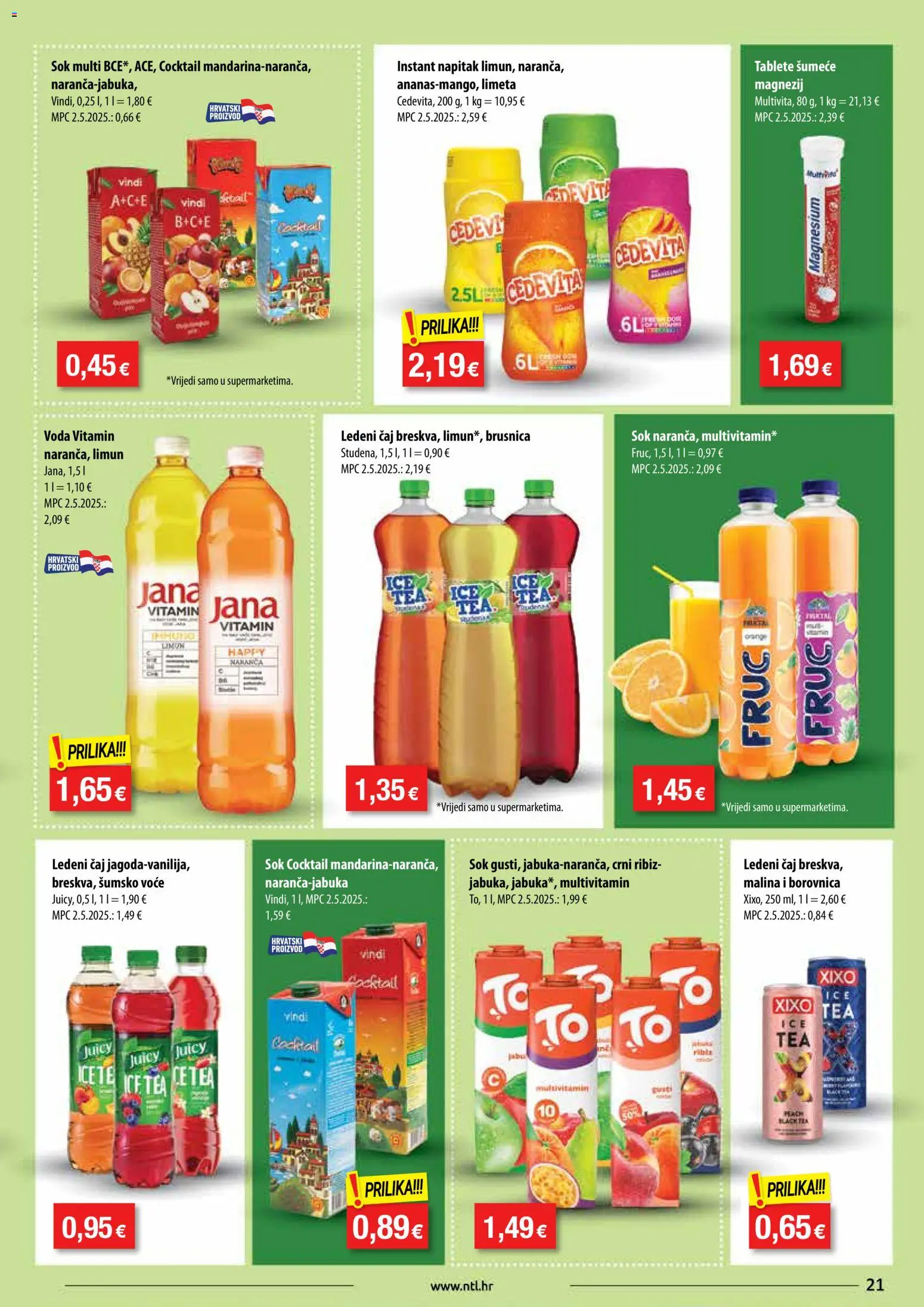 NTL katalog | vrijedi od 19.11.2025 | Stranica: 21 | Proizvodi: Šumsko voće, Voda, Borovnica, Cedevita