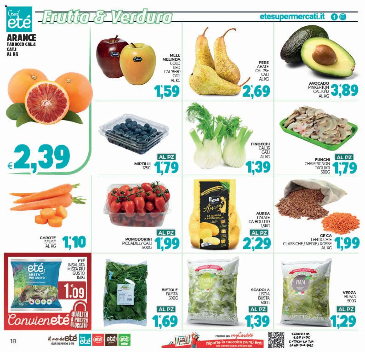 Volantino Eté del 27.12.2025 | Pagina: 18 | Prodotti: Arance, Insalata, Lenticchie, Finocchi