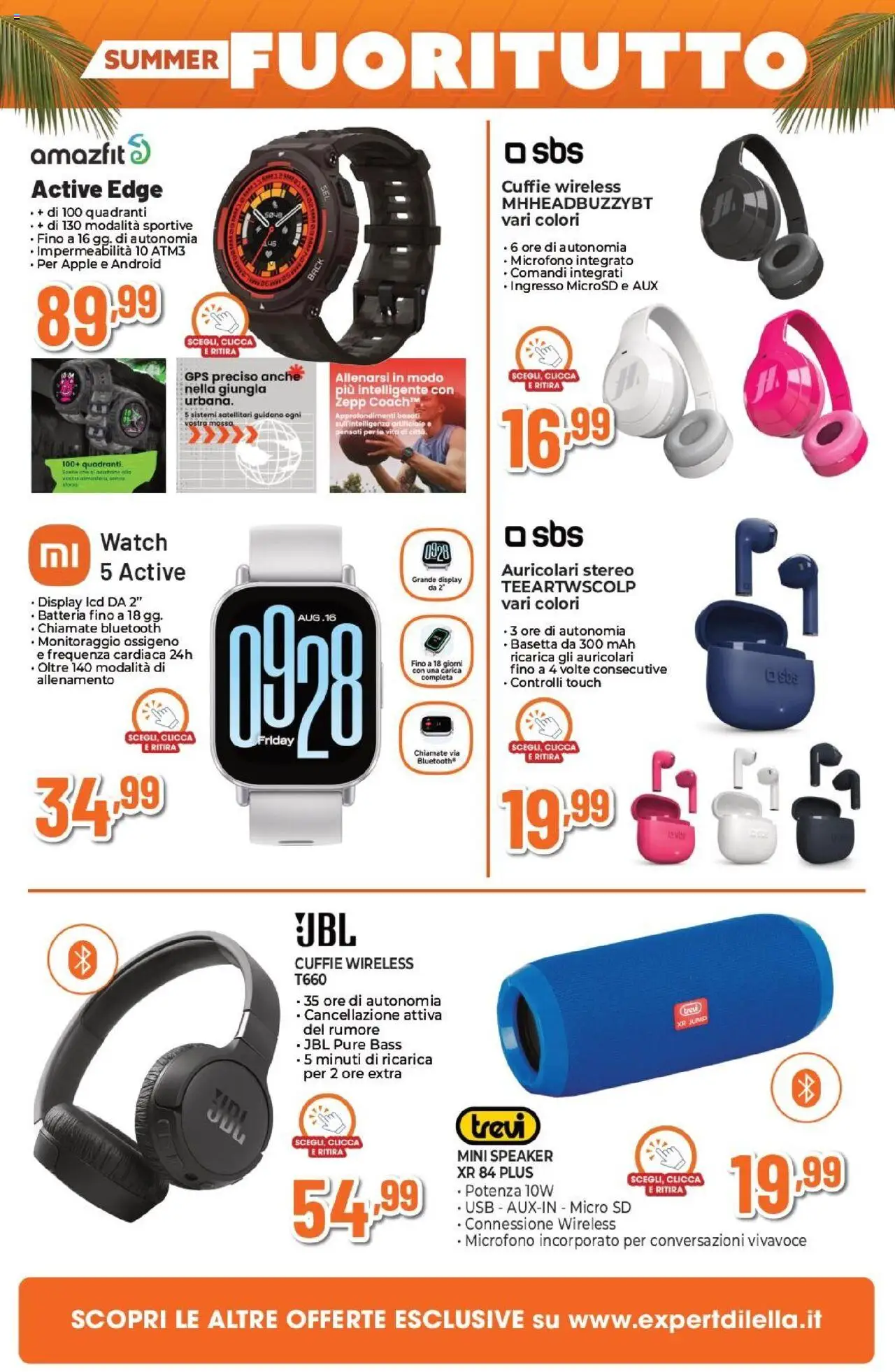 Volantino Expert del 31.07.2025 | Pagina: 21 | Prodotti: Auricolari, Microfono, Speaker, USB