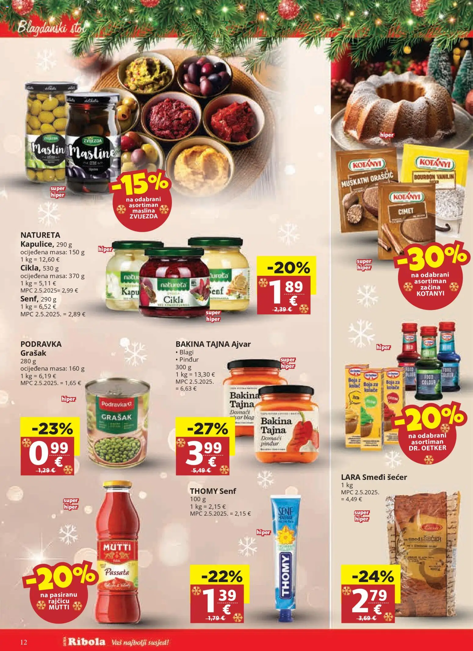 Ultra Gros katalog | vrijedi od 10.12.2025 | Stranica: 12 | Proizvodi: Ajvar, Šećer, Cikla, Grašak