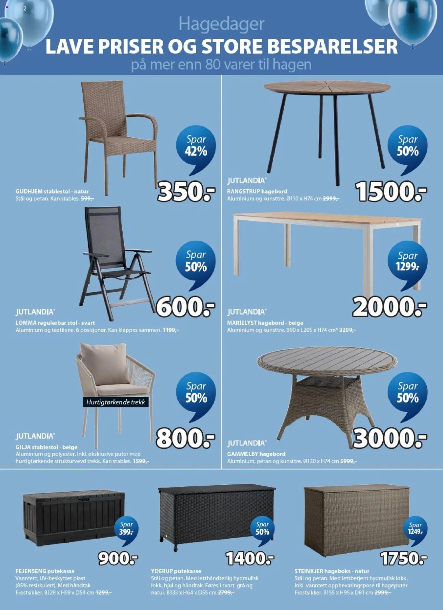 {H1} | Side: 2 | Produkter: Hagebord, Stol