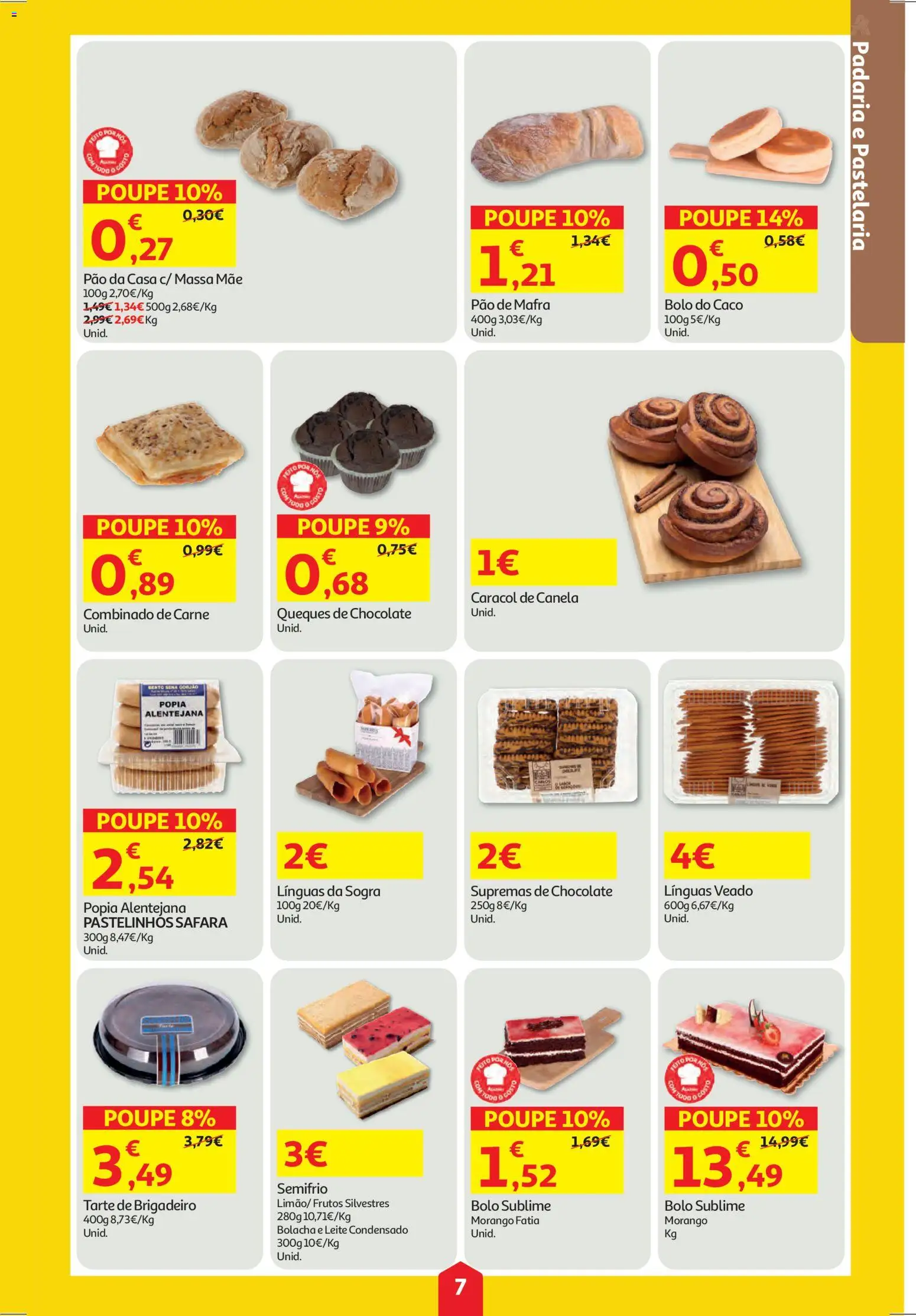 Auchan folheto │ válido de 29.01.2026 | Página: 7 | Produtos: Canela, Leite condensado, Pão, Carne