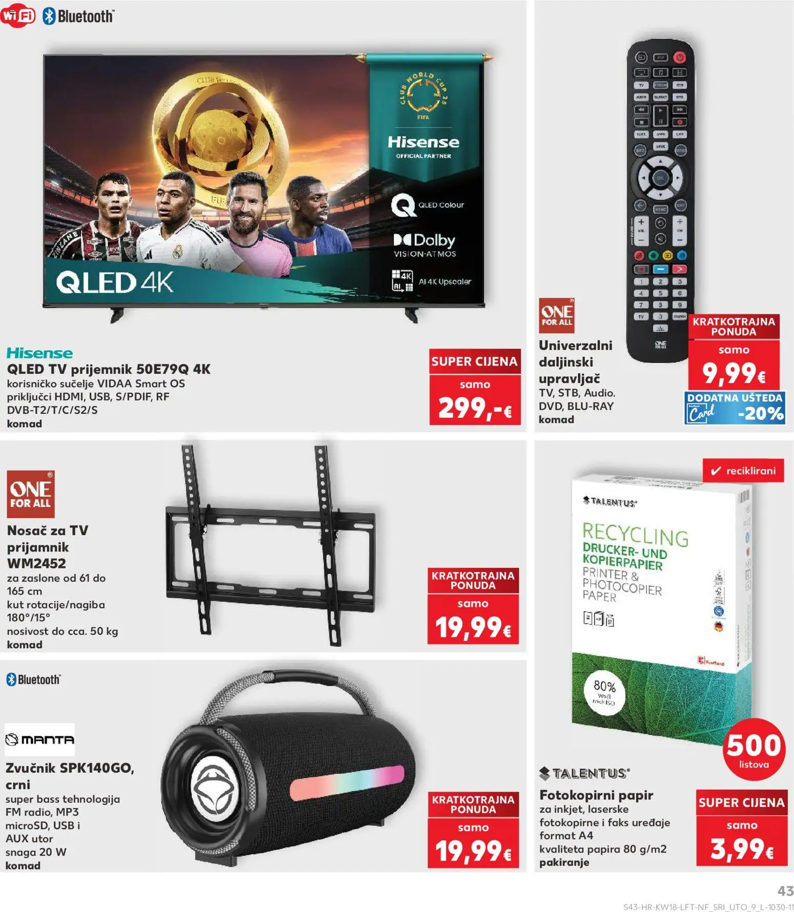 Kaufland katalog | vrijedi od 29.04.2026 | Stranica: 43 | Proizvodi: Faks, Tv, MP3, USB