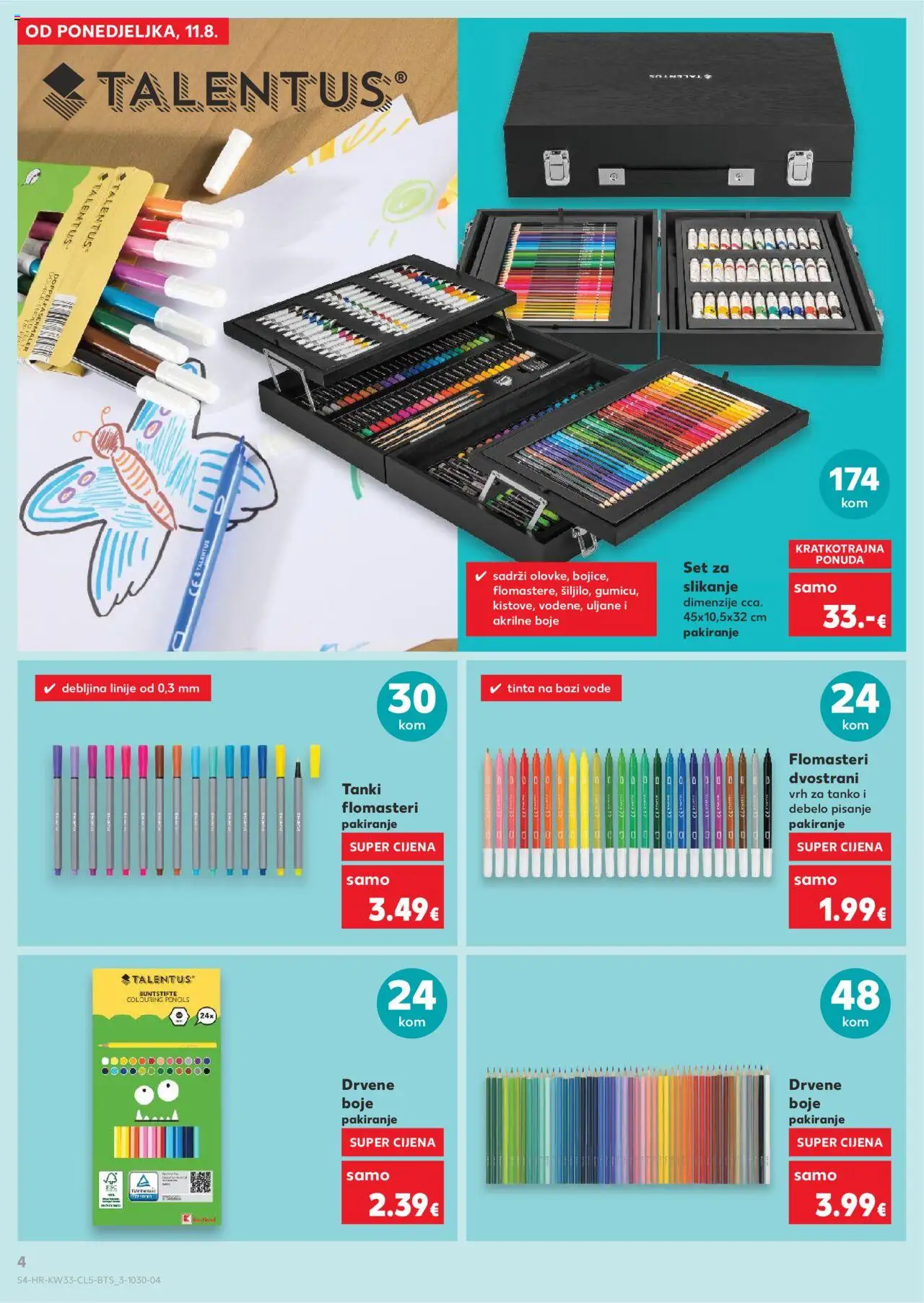 Kaufland katalog | vrijedi od 11.08.2025 | Stranica: 4 | Proizvodi: Flomasteri