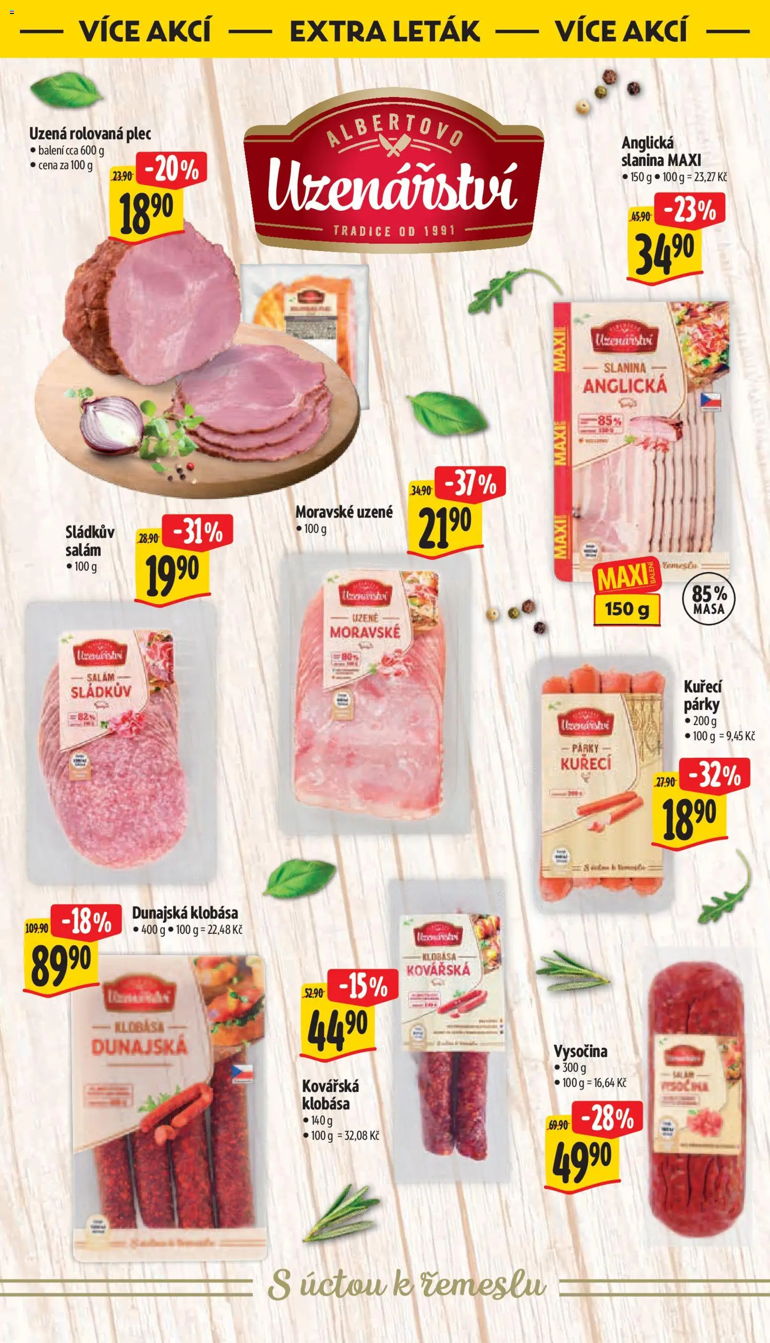 Albert leták - Supermarket od 29.10.2025 | Strana: 42 | Produkty: Salám, Párky, Klobása, Vysočina