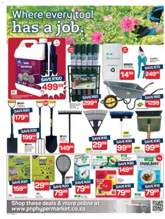 Pick n Pay specials catalogue – valid from 22.01.2026 | Page: 4 | Products: Fan, Battery, Wheelbarrow, Garden fork