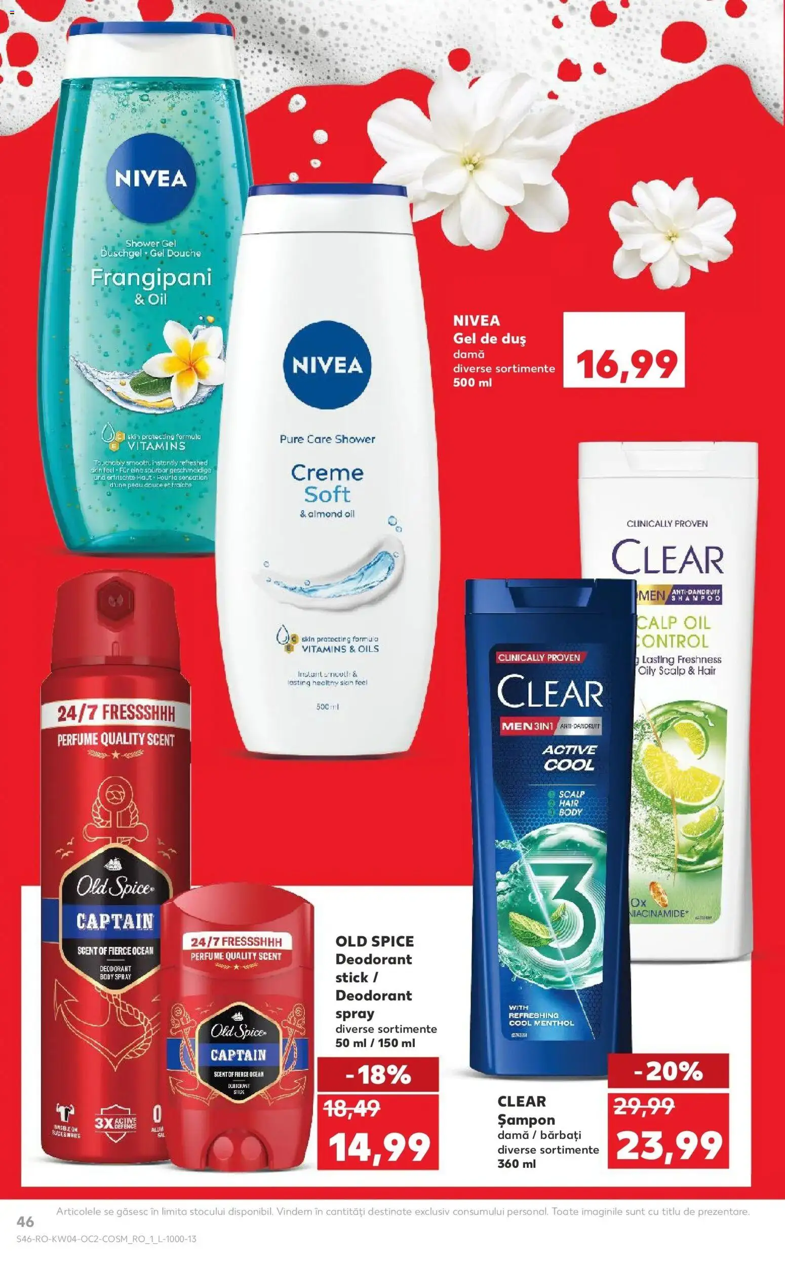 Noul catalog Kaufland – valabil de la 21.01.2026 | Pagină: 46 | Produse: Duș, Șampon, Gel de duș, Deodorant