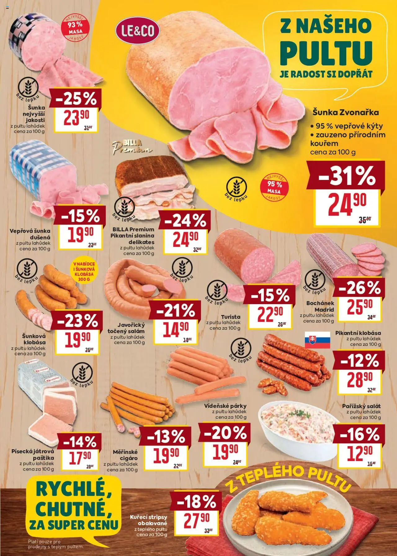 Billa Velký leták od 20.08.2025 | Strana: 7 | Produkty: Salám, Vídeňské párky, Slanina, Paštika