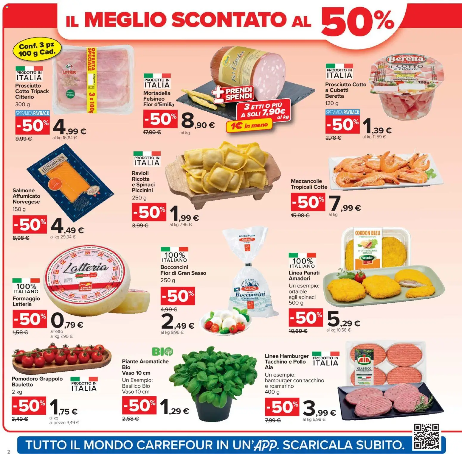 Volantino Carrefour del 07.04.2026 | Pagina: 2 | Prodotti: Rosmarino, Basilico, Mortadella, Ricotta