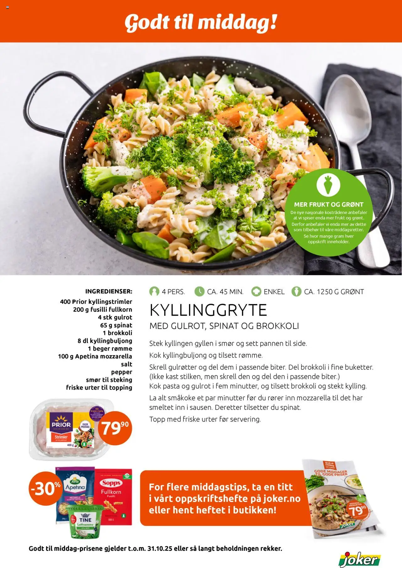 {H1} | Side: 10 | Produkter: Pasta, Grillost, Urter, Topp