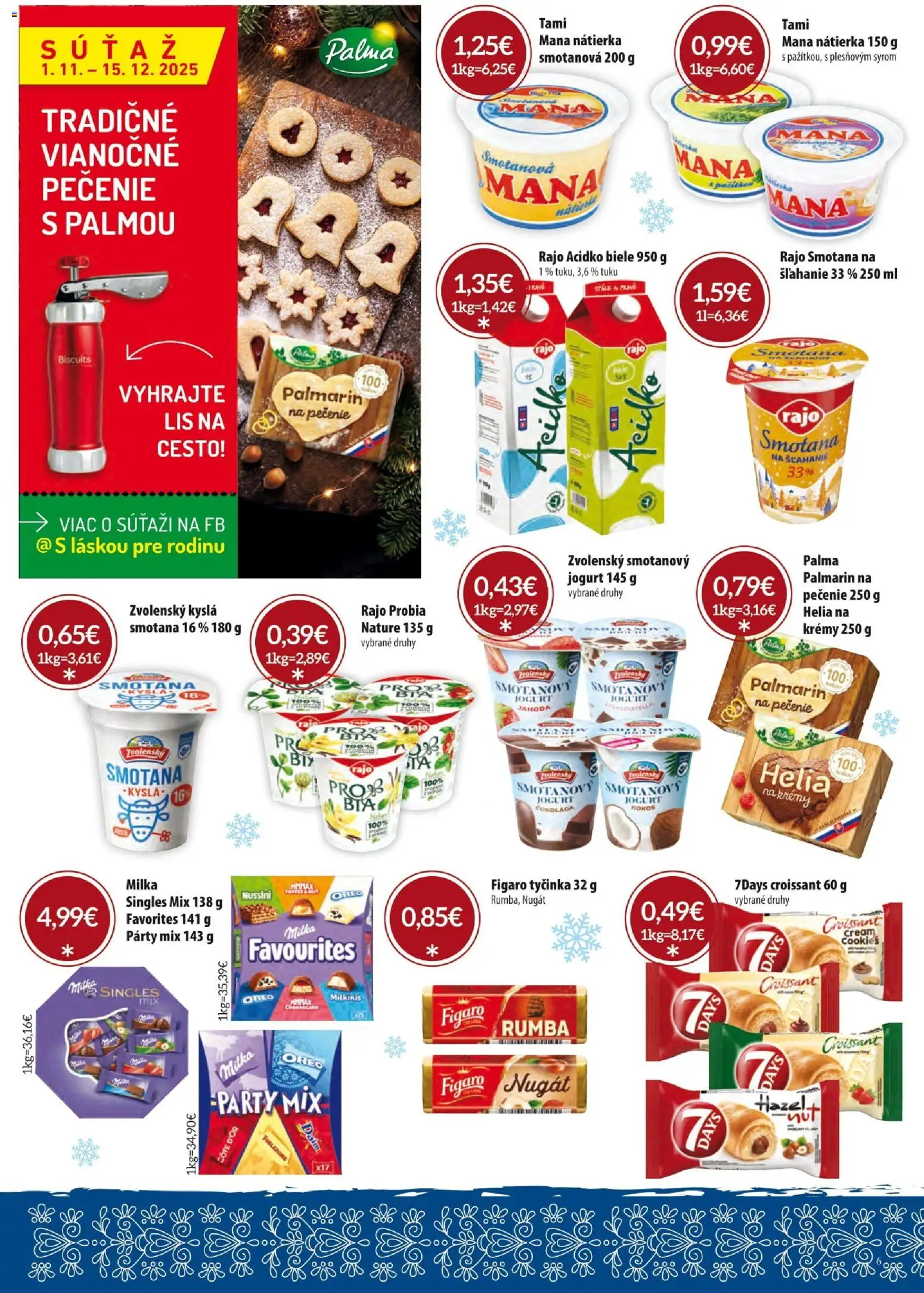 Nové KARMEN CBA akcie – leták je platný od 01.12.2025 | Strana: 6 | Produkty: Jogurt, Croissant, Smotana, Acidko