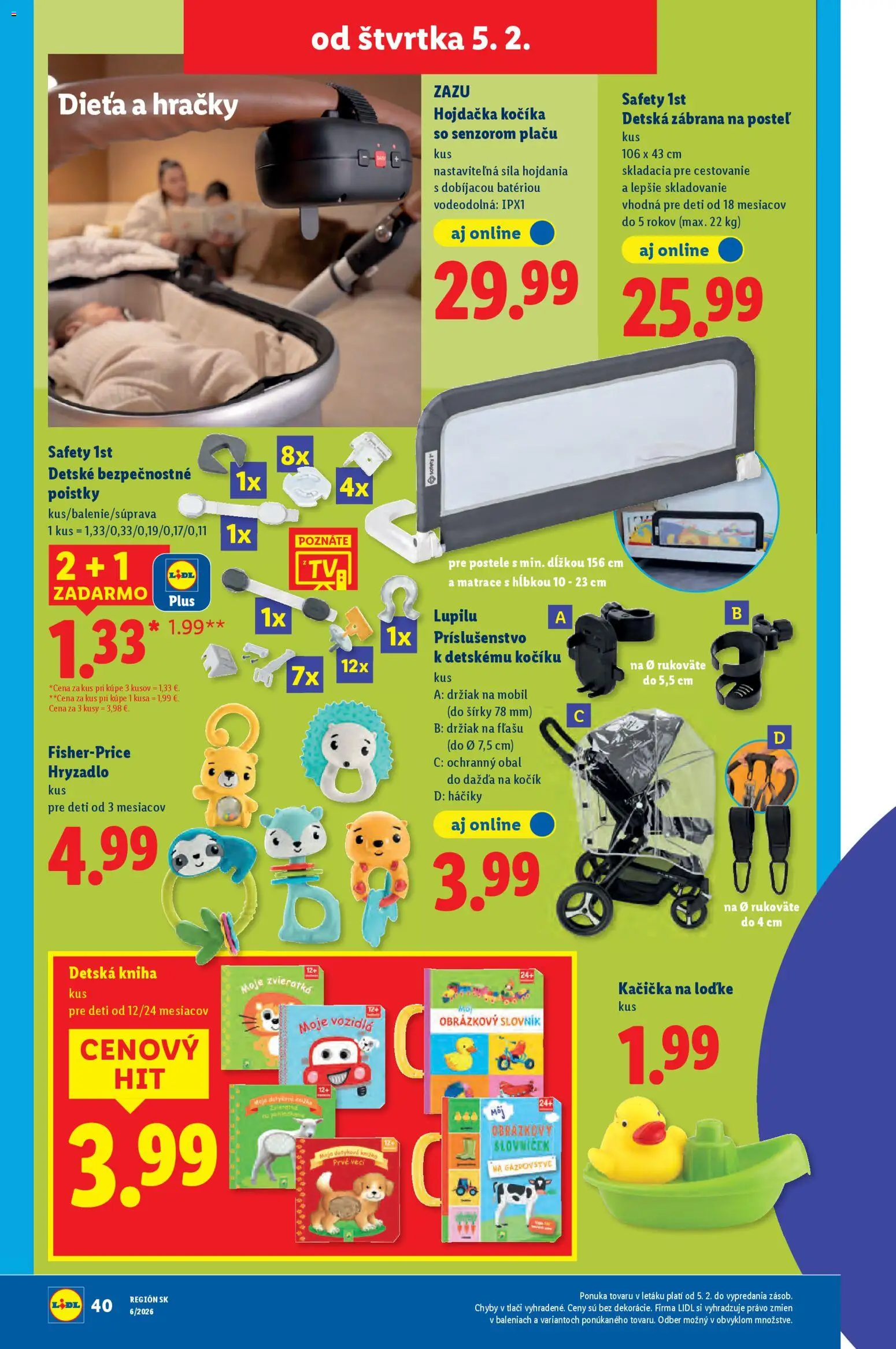 Nové Lidl akcie – leták je platný od 05.02.2026 | Strana: 36 | Produkty: Matrace, Posteľ, Postele, Zábrana na posteľ