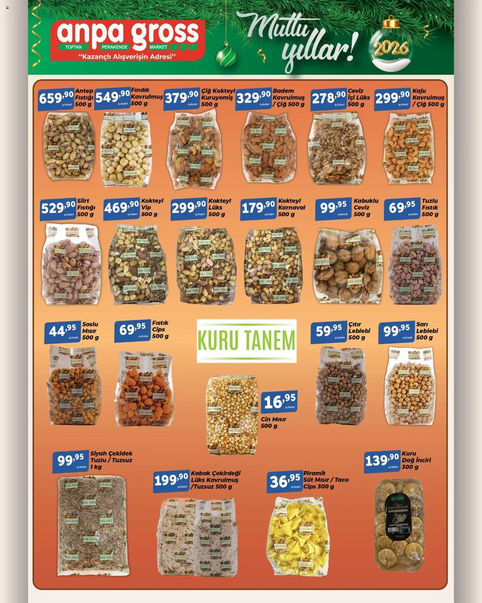 Anpa Gross Katalog - 20.12.2025 tarihinden itibaren geçerlidir | Sayfa: 6 | Ürünler: Cin, Cips, Badem, Mısır