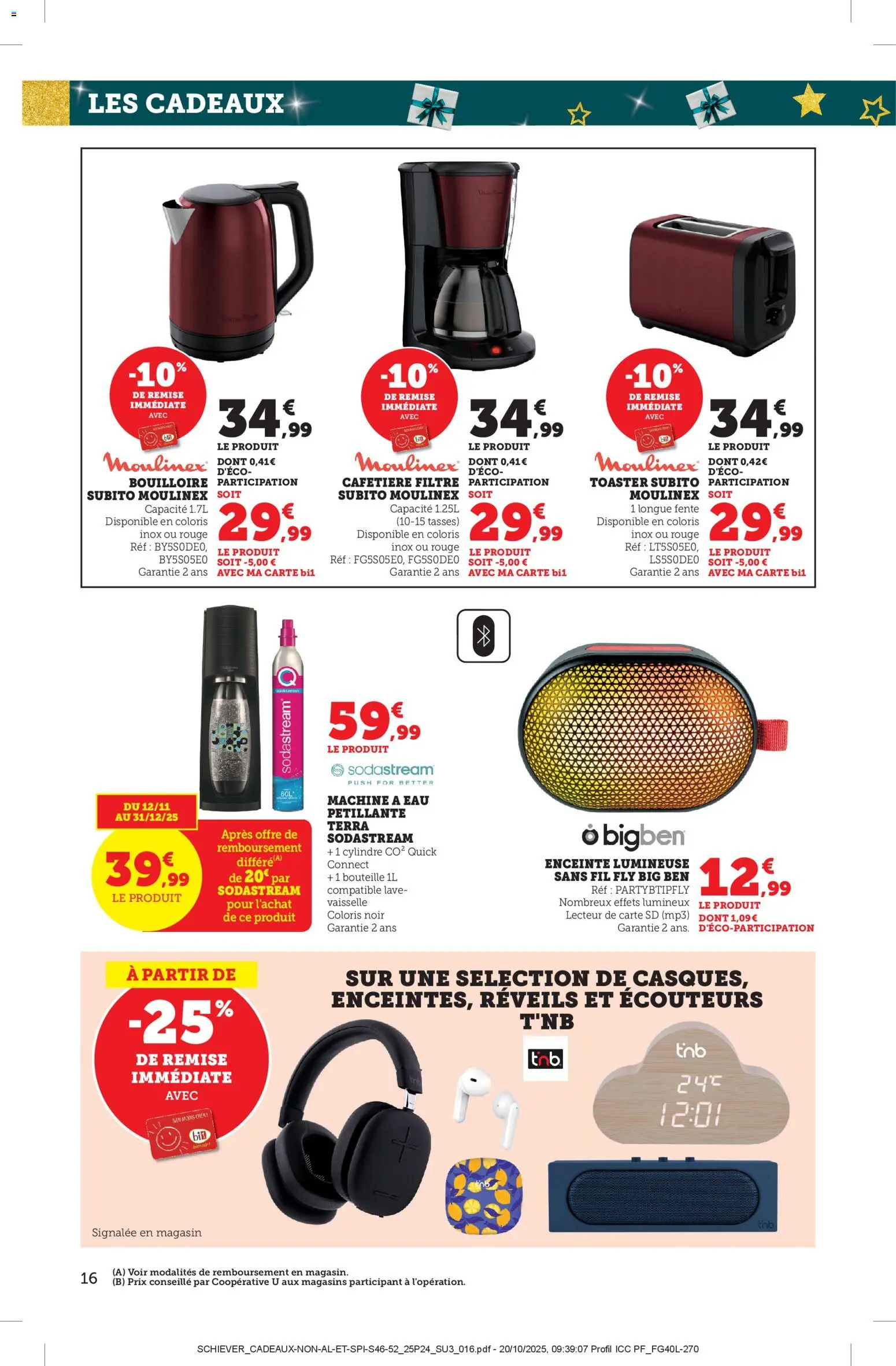 {H1} | Page: 16 | Produits: Écouteurs, Enceinte, Toaster, Tasses