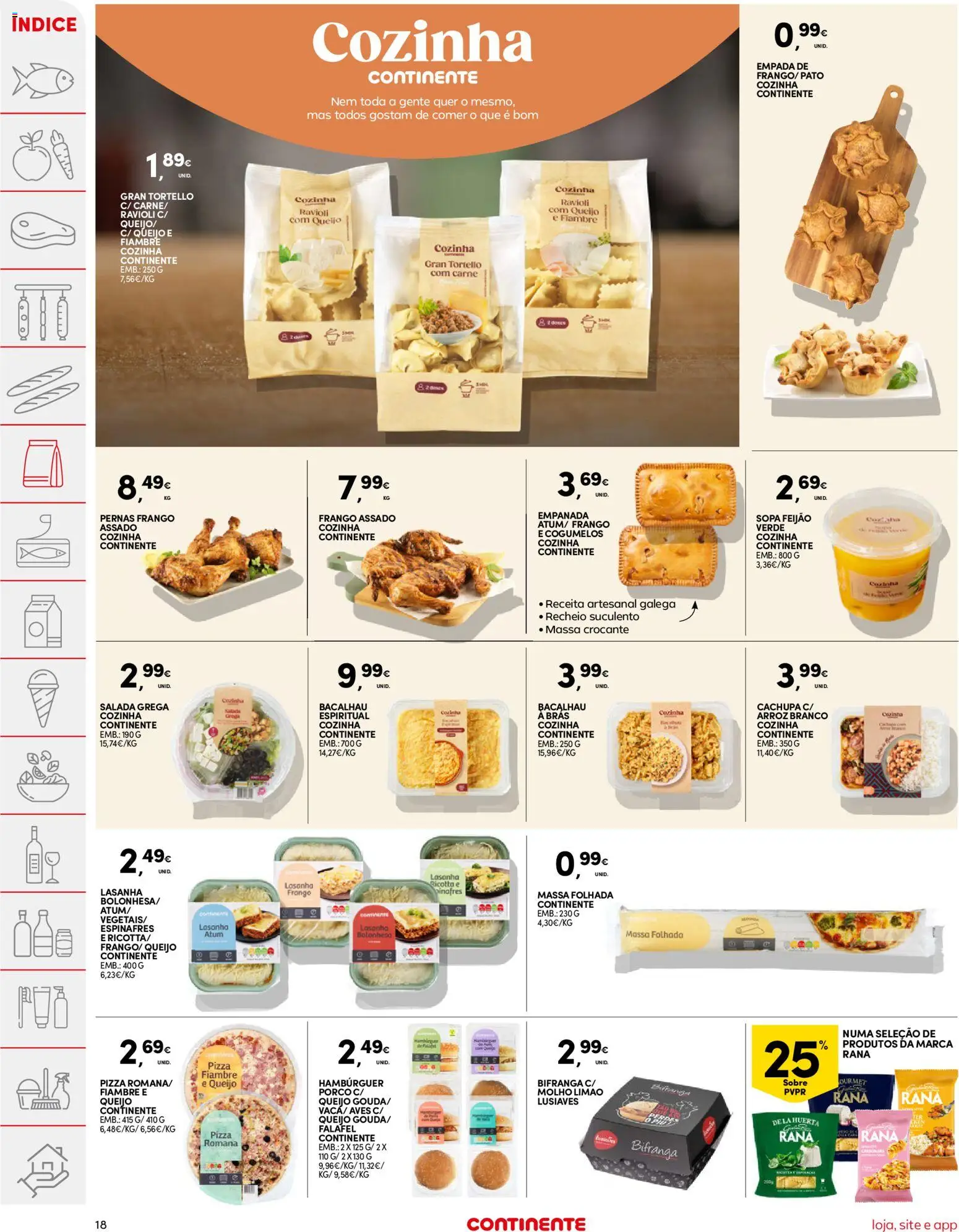Continente folheto │ válido de 21.04.2026 | Página: 18 | Produtos: Atum, Lasanha, Sopa, Salada